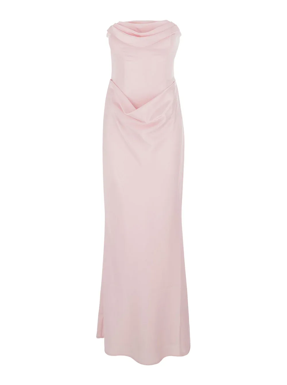 Off-Shoulder Draped Tech Fabric Dress