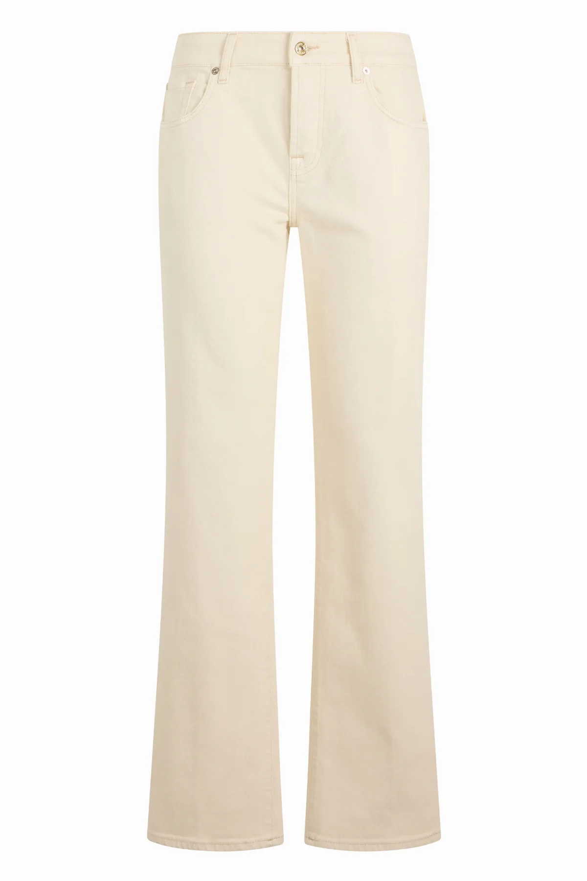 High-Waisted Straight Cotton Jeans by 7 For All Mankind
