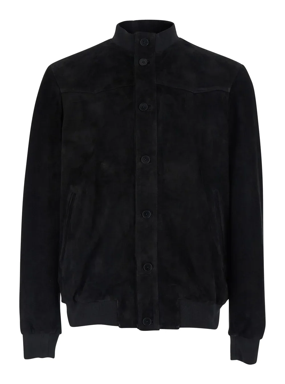 Suede High-Collar Jacket by Low Brand