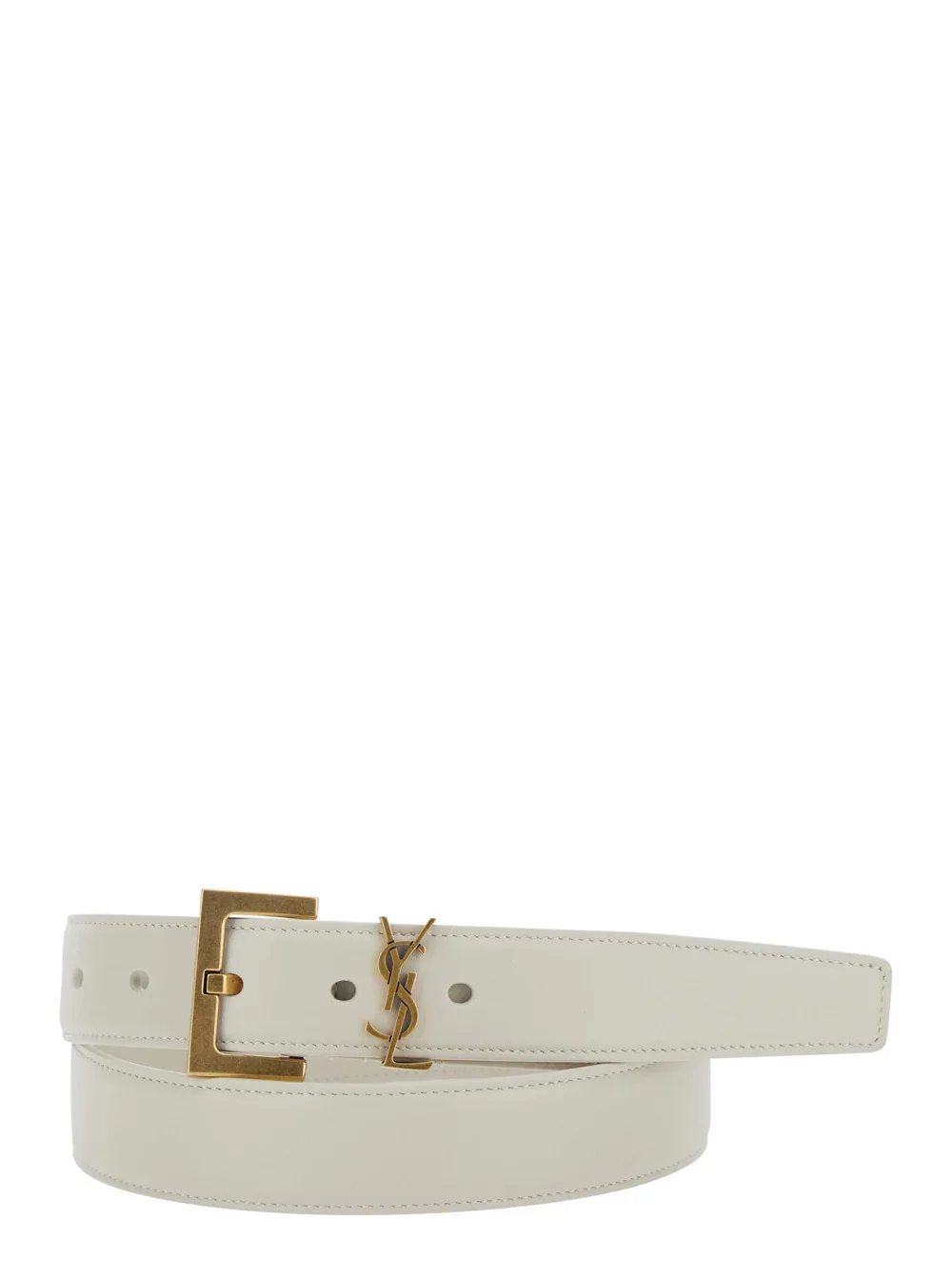 YSL Logo Plate Belt by Saint Laurent