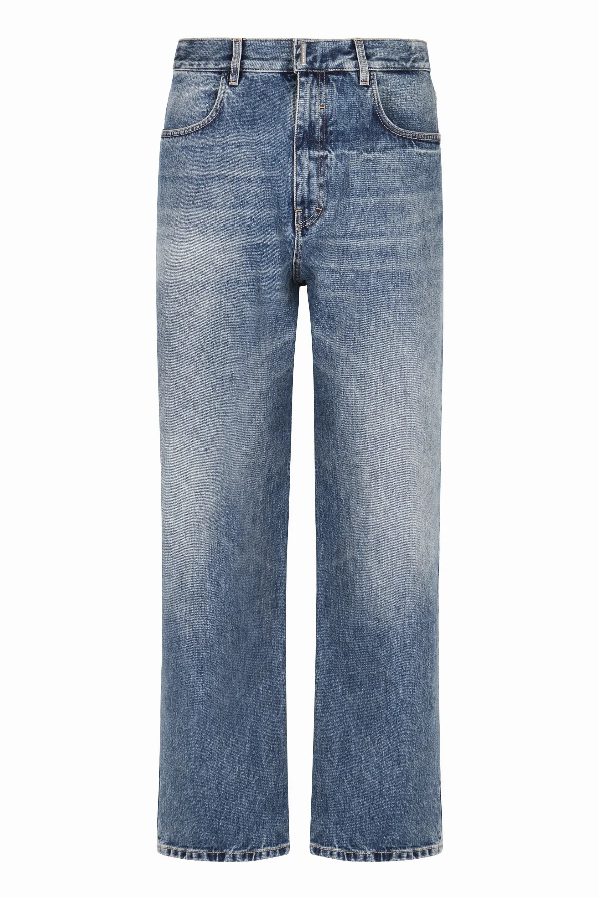 Contrast-Stitched Straight-Leg Jeans by Givenchy