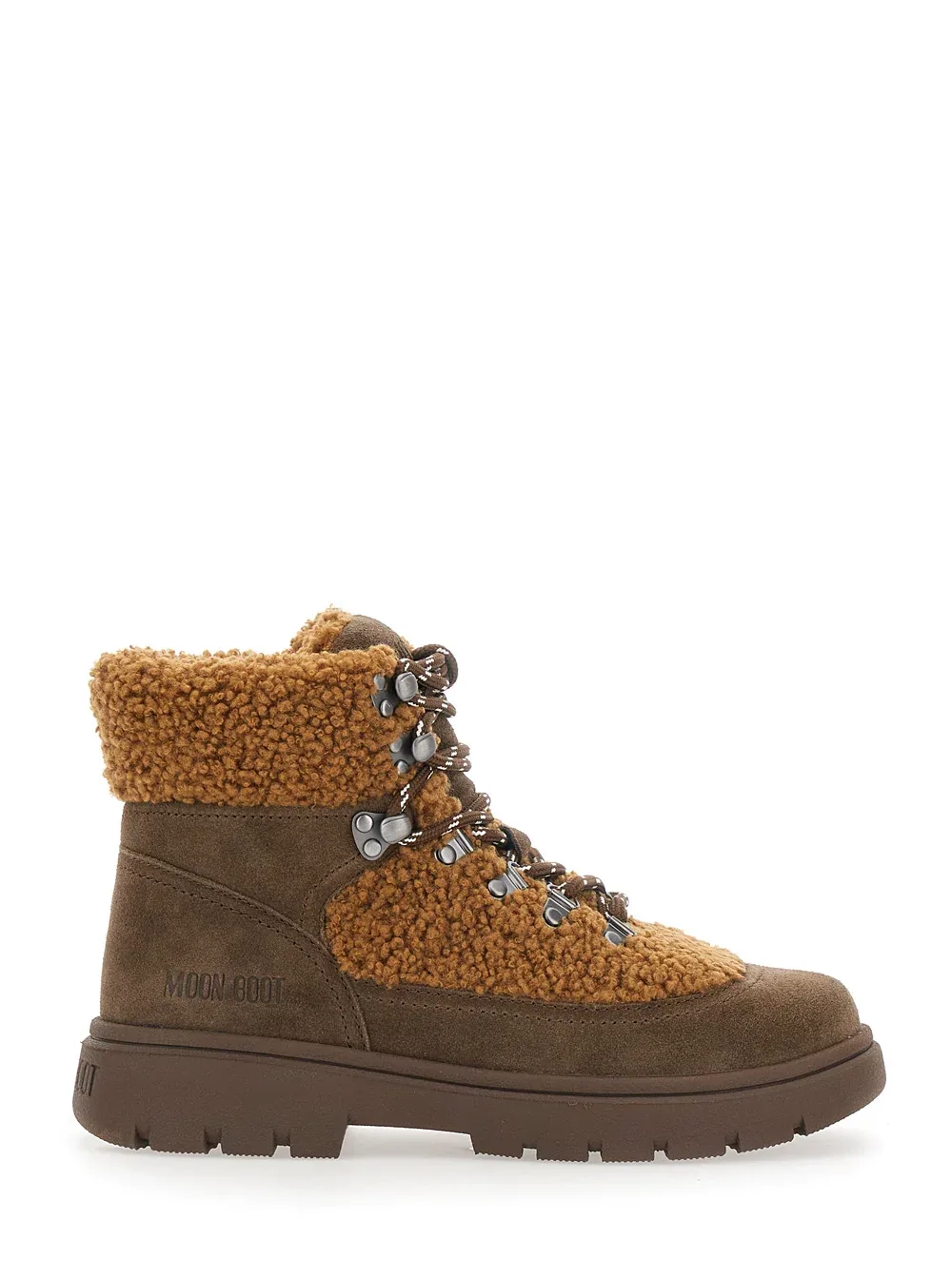 Fleece-Lined Combat Boot by moon boot