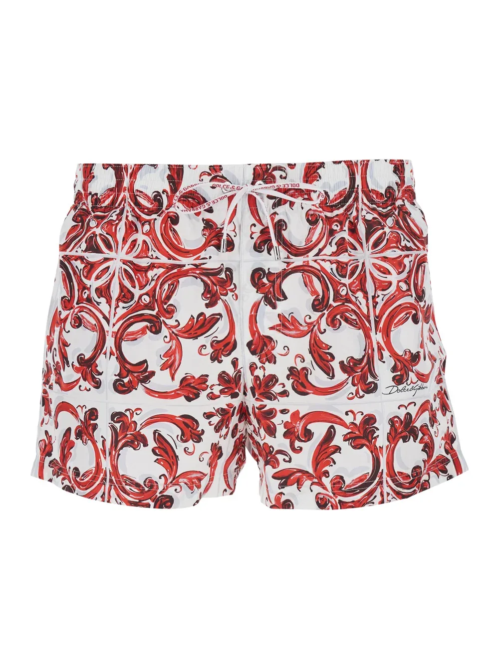 Majolica-Print Tech Fabric Swim Shorts by Dolce & Gabbana