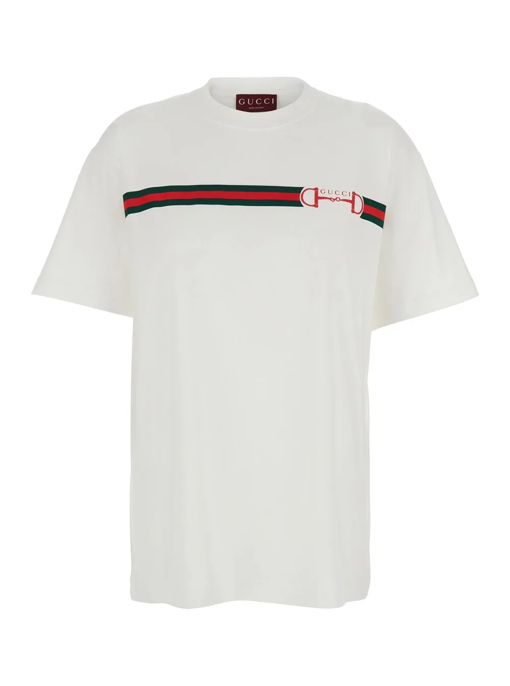 Logo-Striped Crew Neck T-Shirt by Gucci