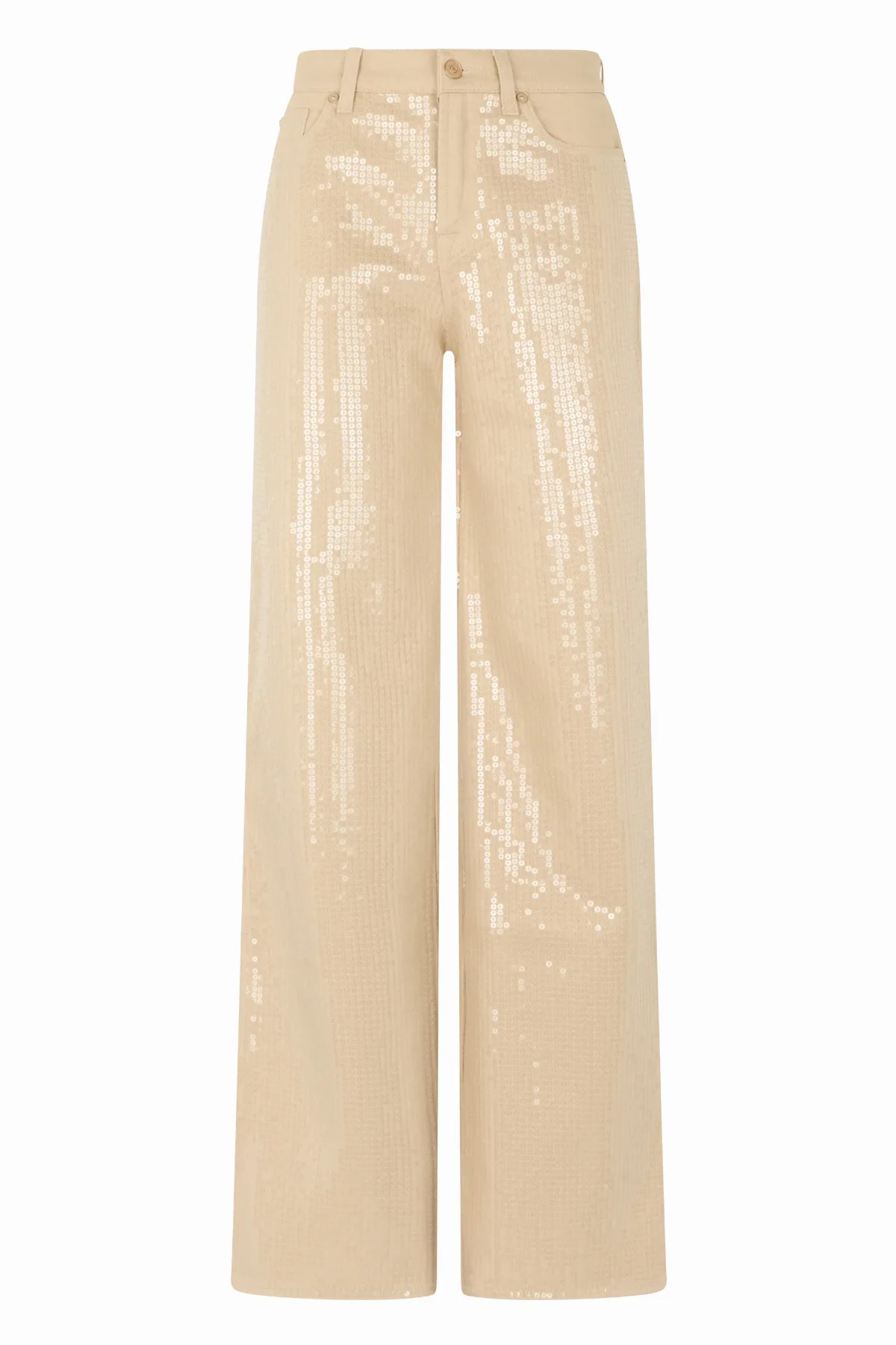Sequin-Embellished Wide-Leg Trousers by 7 For All Mankind