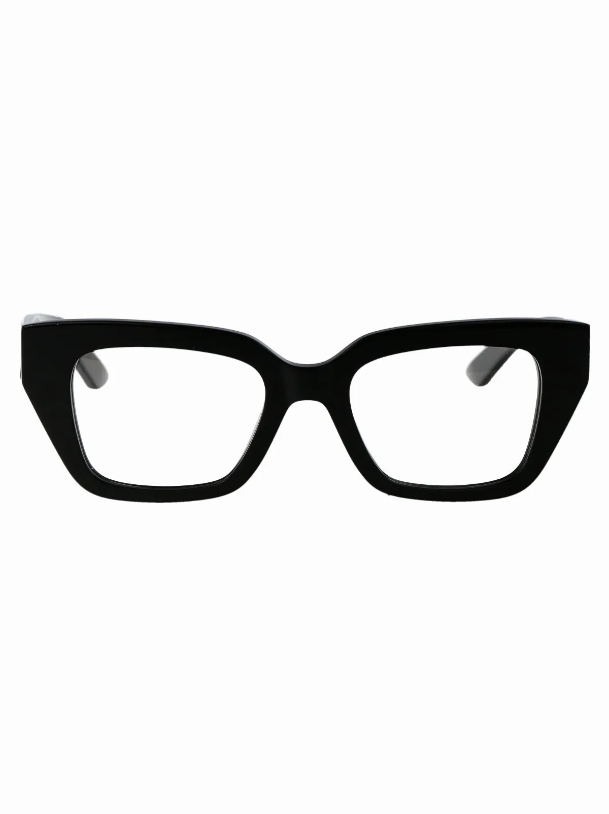 AM0453O Black Acetate Square Eyeglasses by alexander mcqueen