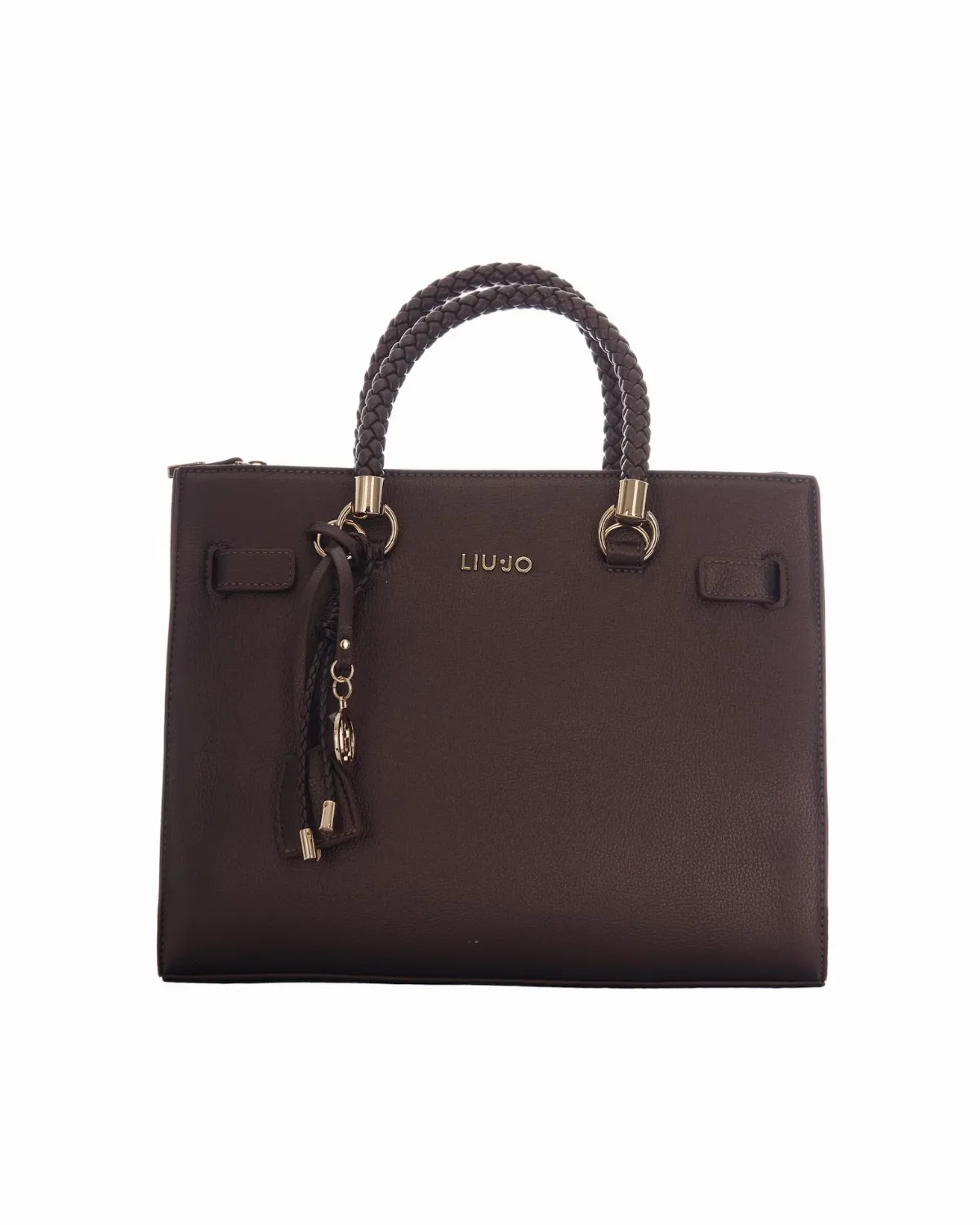 Braided Handle Structured Tote Bag by Liu Jo