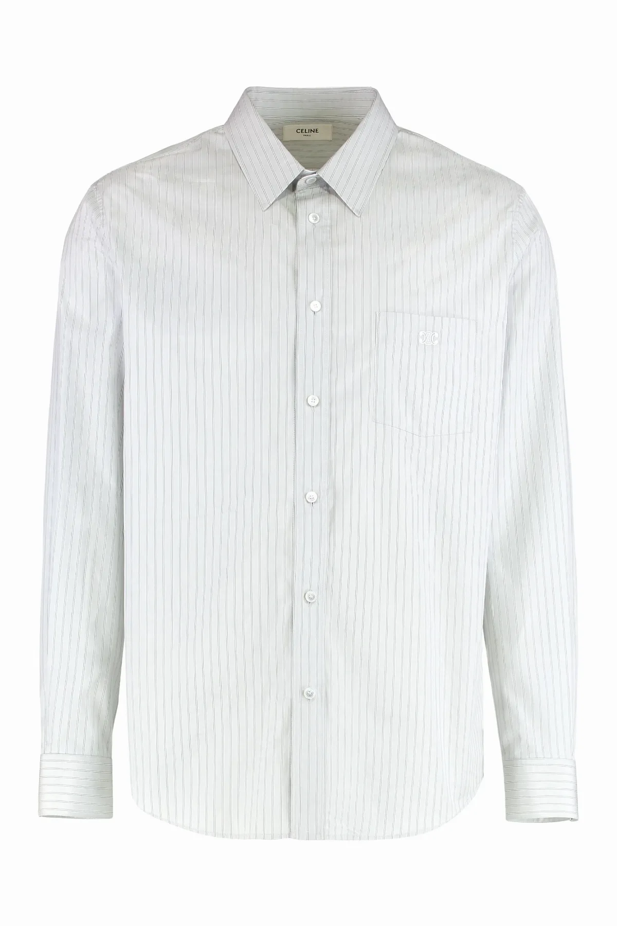 Cotton Poplin Striped Shirt by Celine