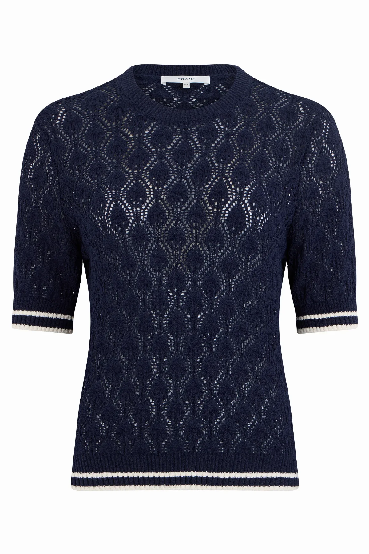 Diamond Crochet Cotton Sweater by Frame
