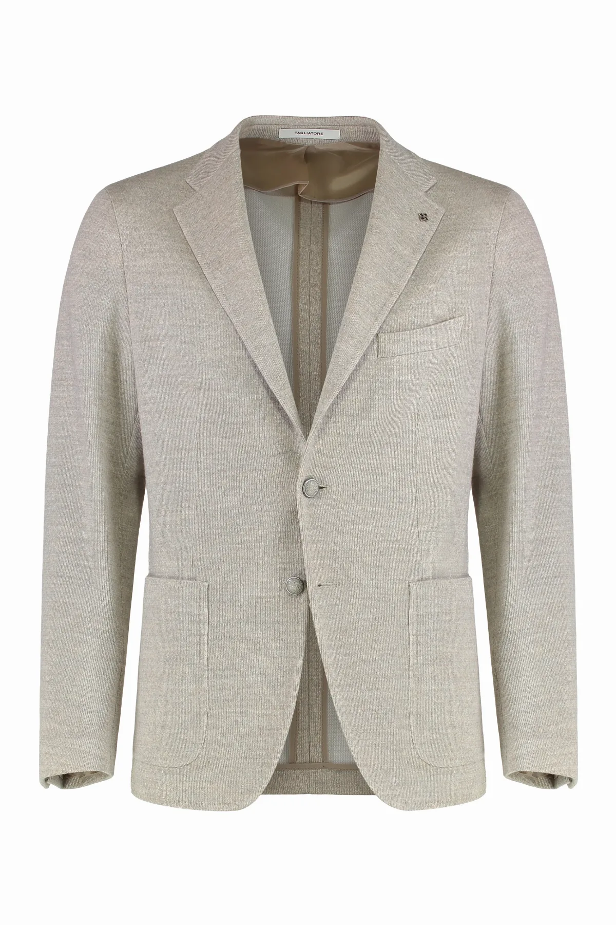Single-Breasted Wool Blend Blazer by Tagliatore