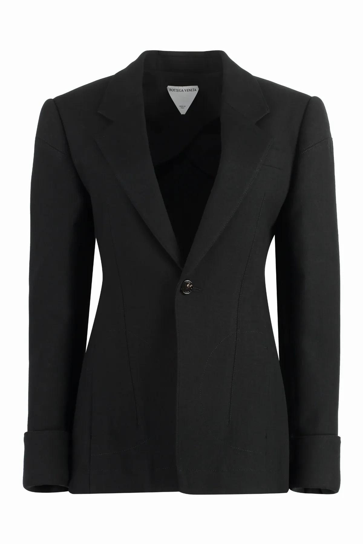 Cotton Blend Single-Breast Blazer
