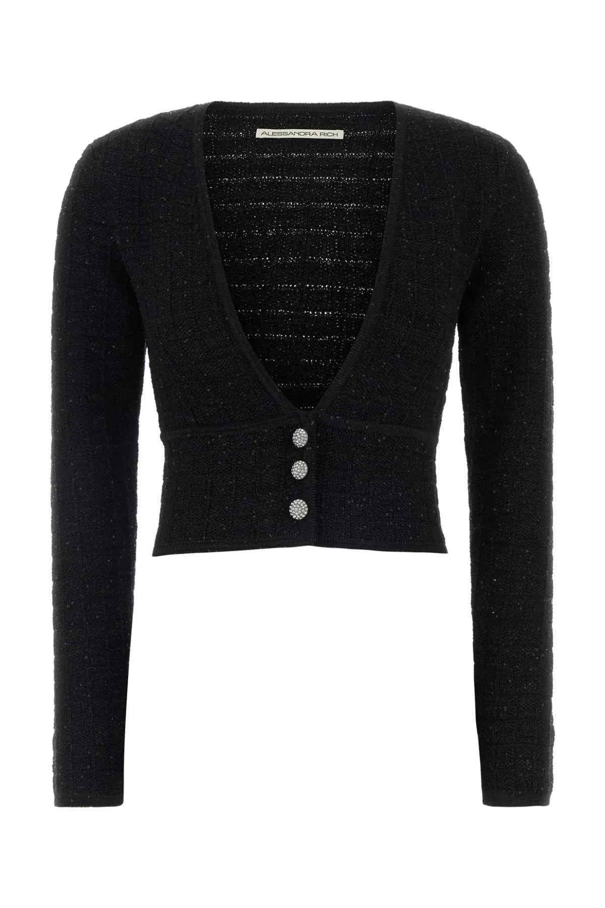 Black Boucle Cardigan