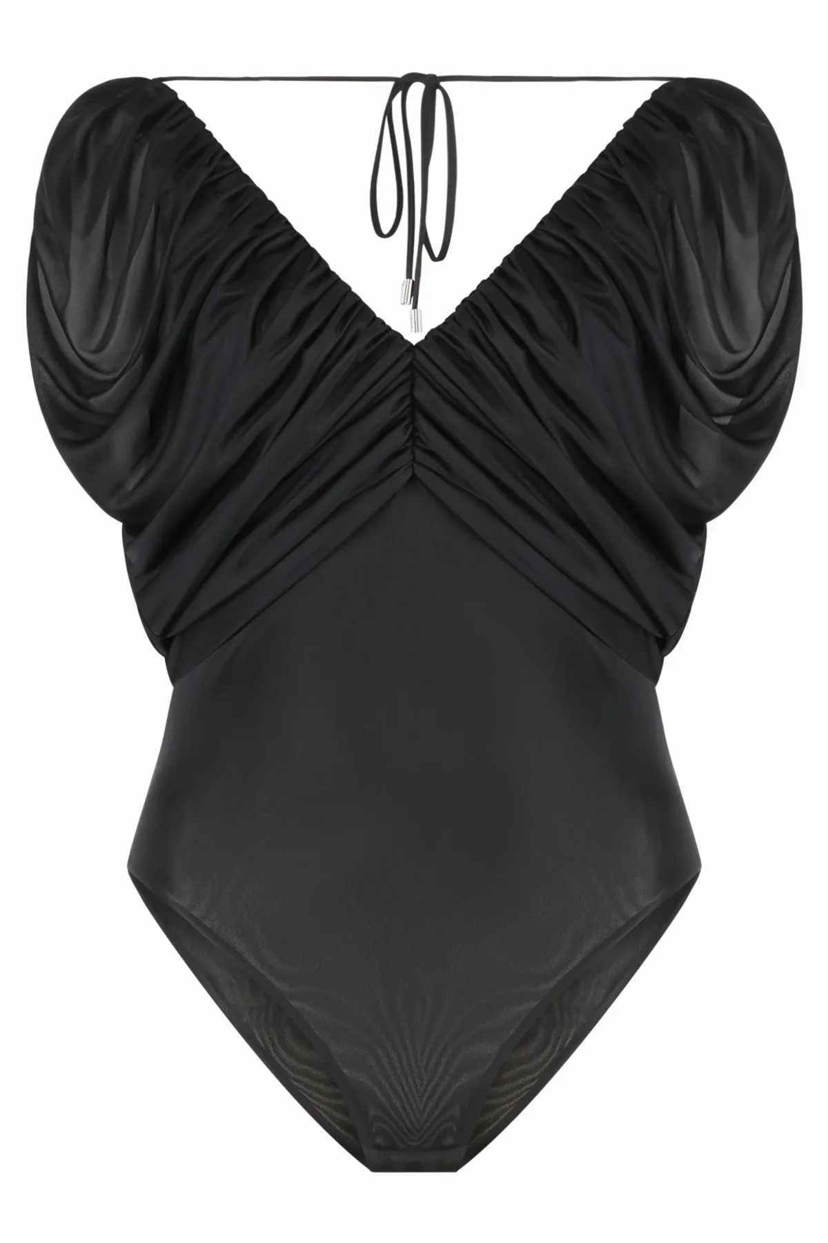 Gathered Nylon Bodysuit