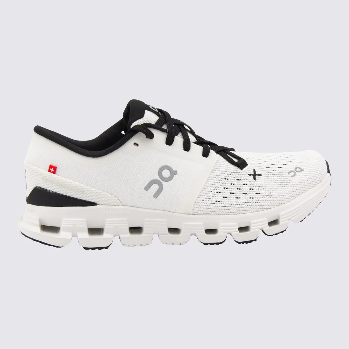 Ivory And Black Cloud Sneakers