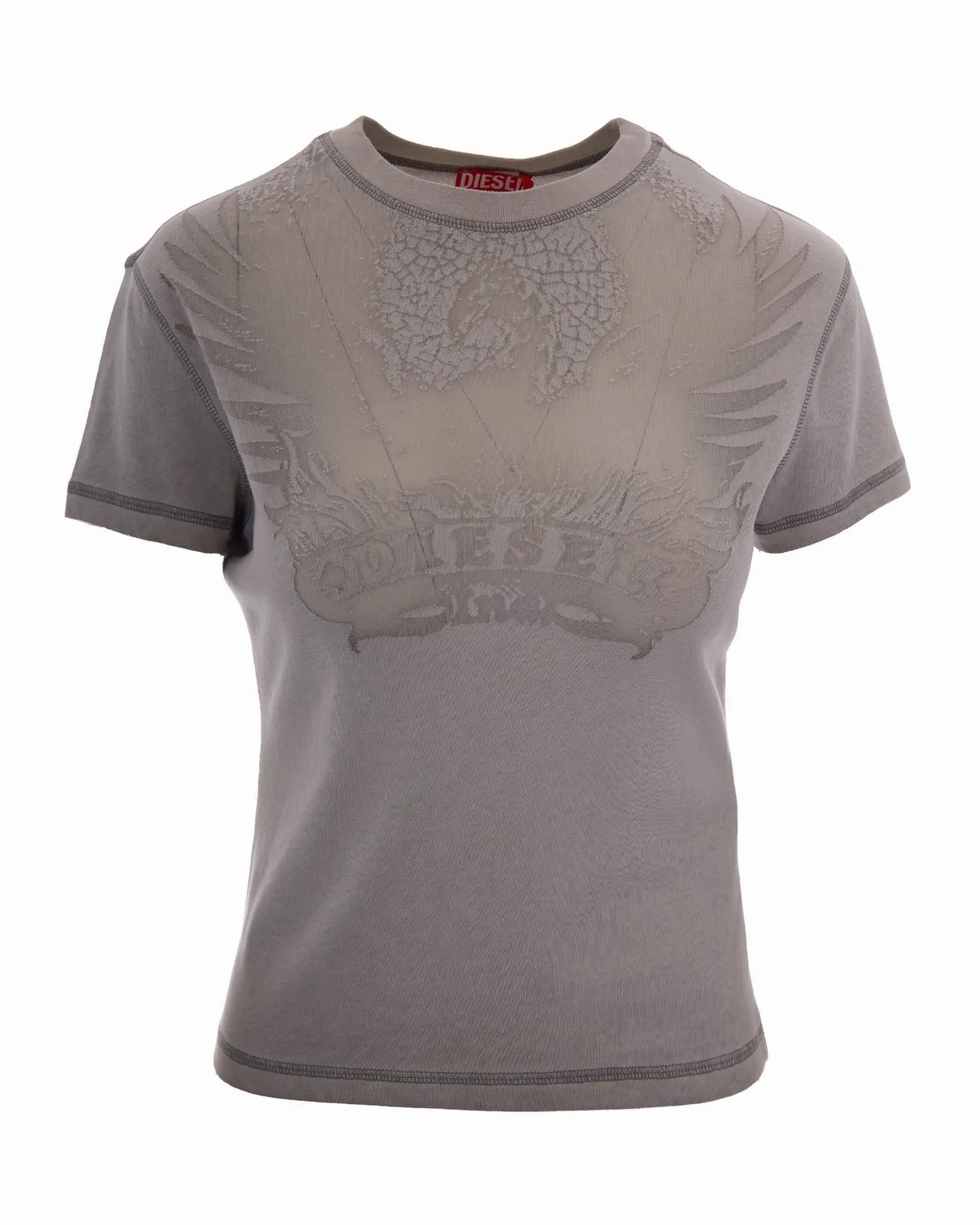 Phoenix Dévoré Cotton T-Shirt by Diesel