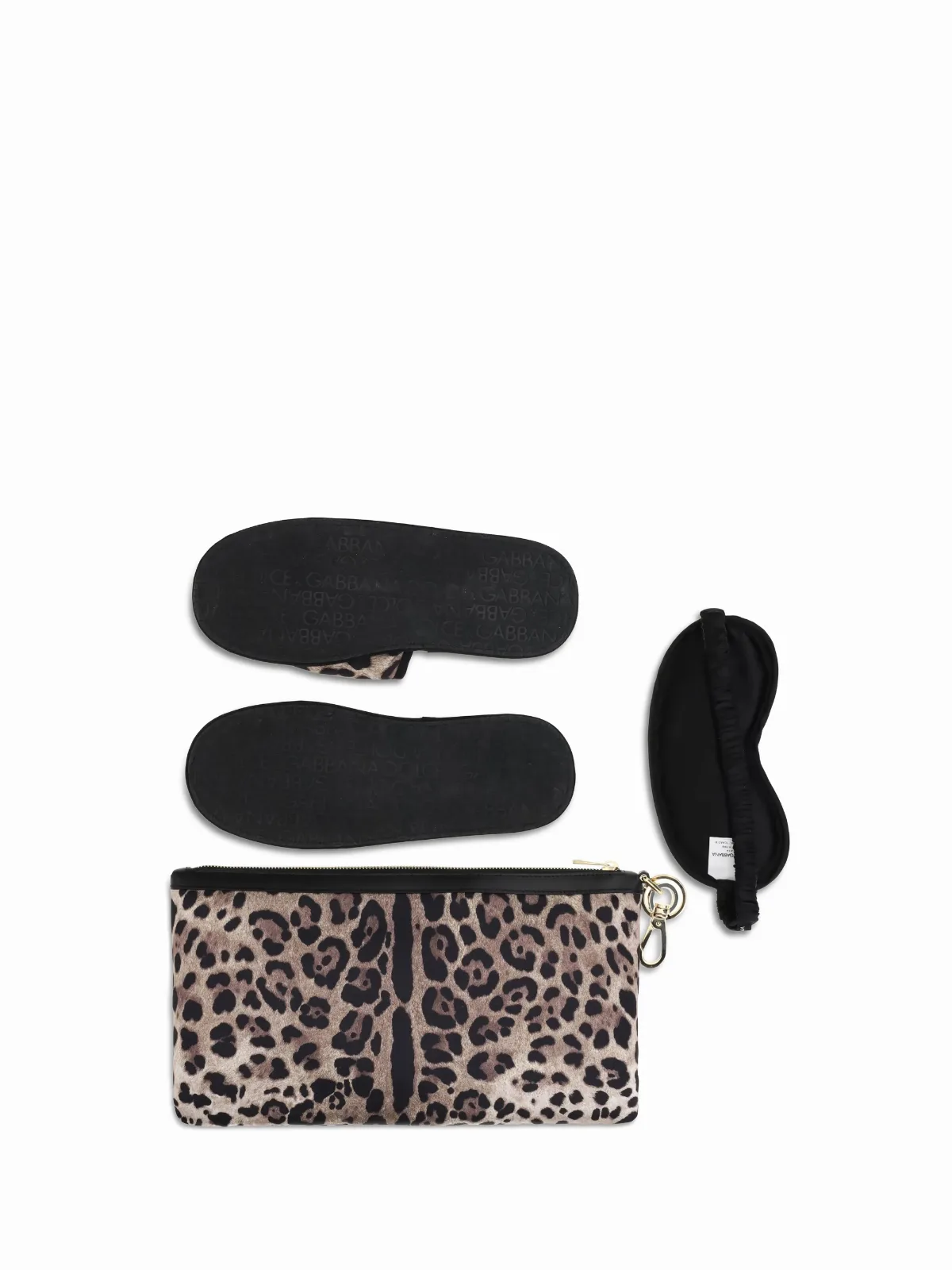 Leopard-Print Polyester Slipper Set by Dolce & Gabbana