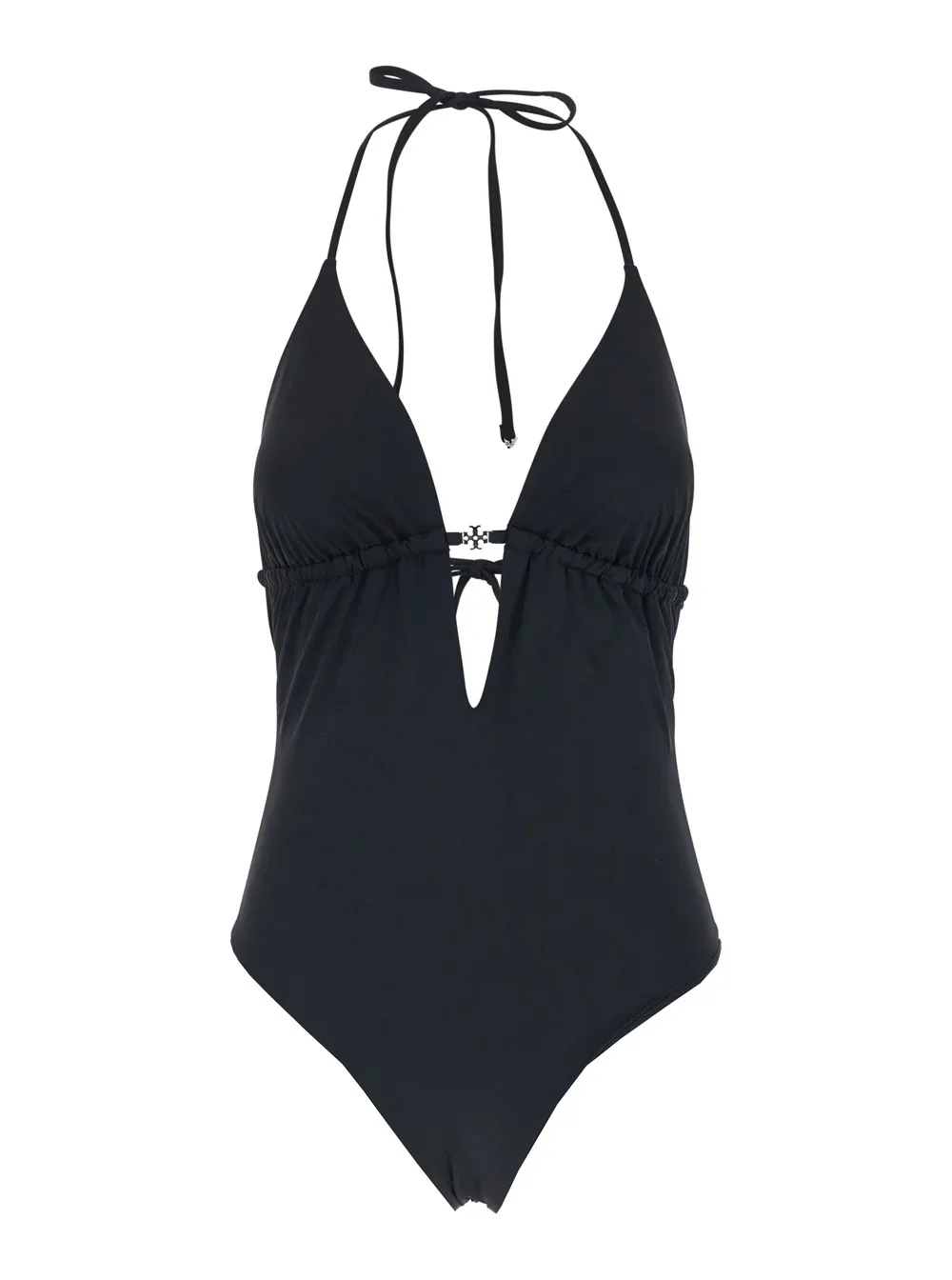 Knot-Front Performance Tech One-Piece Swimsuit by TORY BURCH