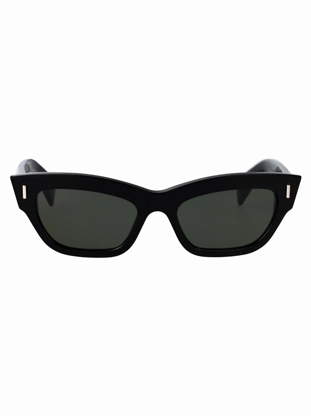 AM0548S Black Acetate Cat-Eye Sunglasses by alexander mcqueen