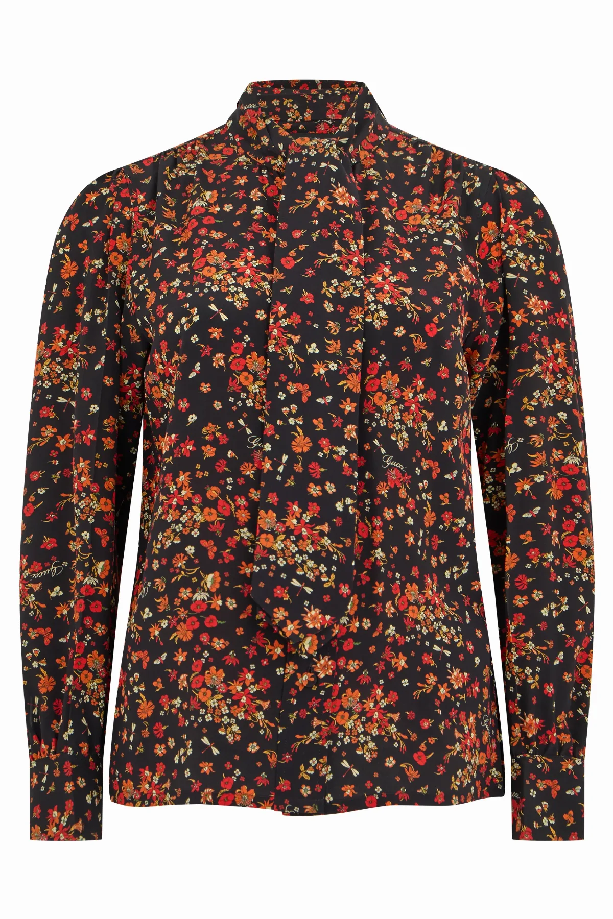 Floral-Print Silk Shirt by Gucci