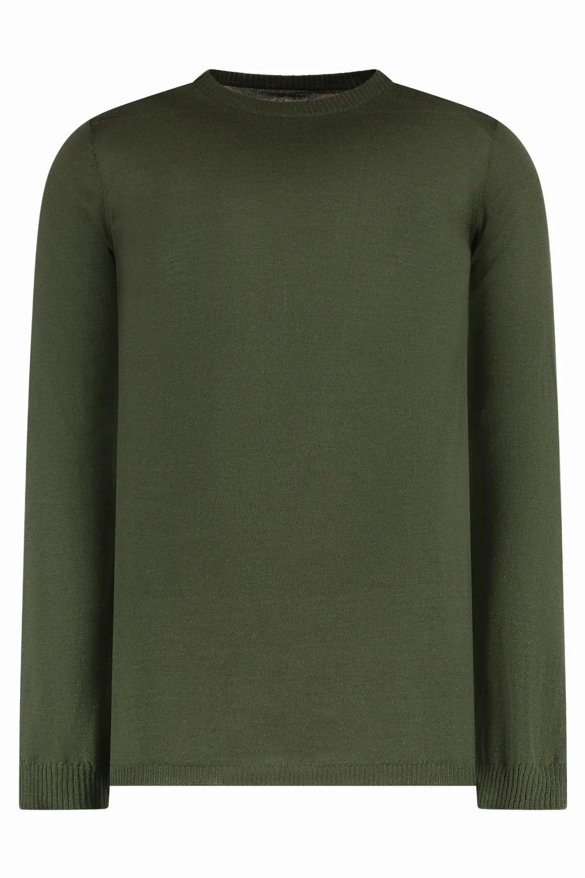 Virgin Wool Crewneck Sweater by Rick Owens