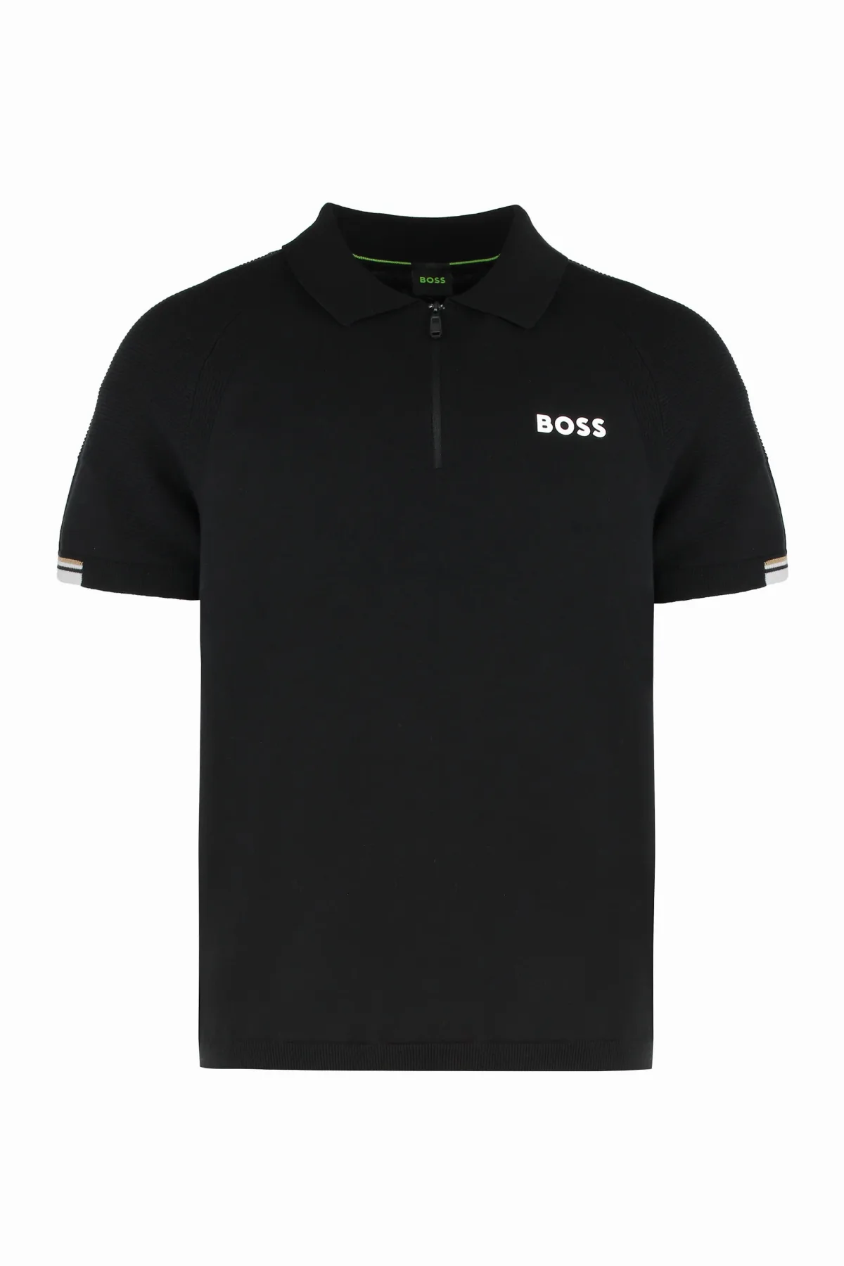 Zip-Closure Cotton-Viscose Polo by Hugo Boss