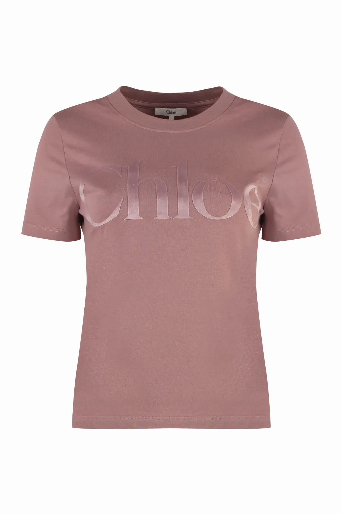 Velvet Logo Crew-Neck T-Shirt by Chloé