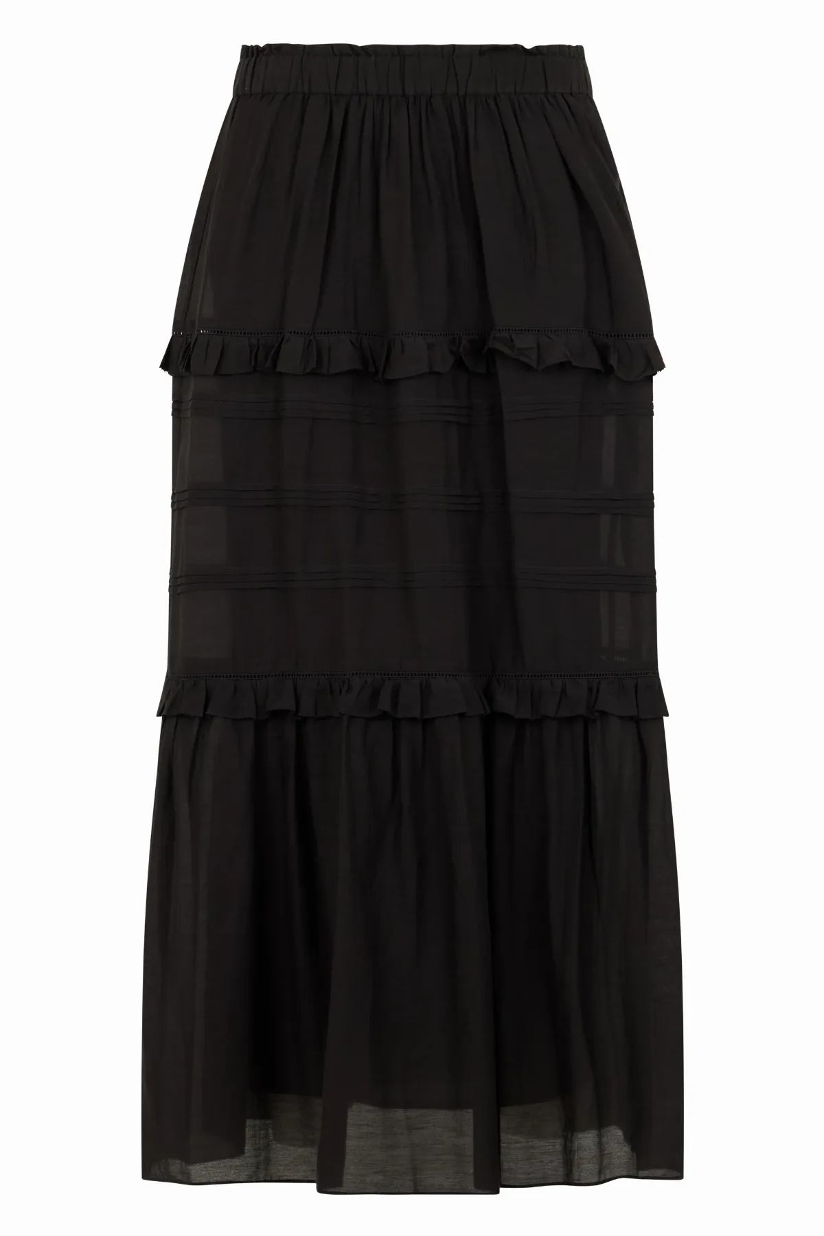 Tiered Ruffle Cotton Skirt by Marant éToile