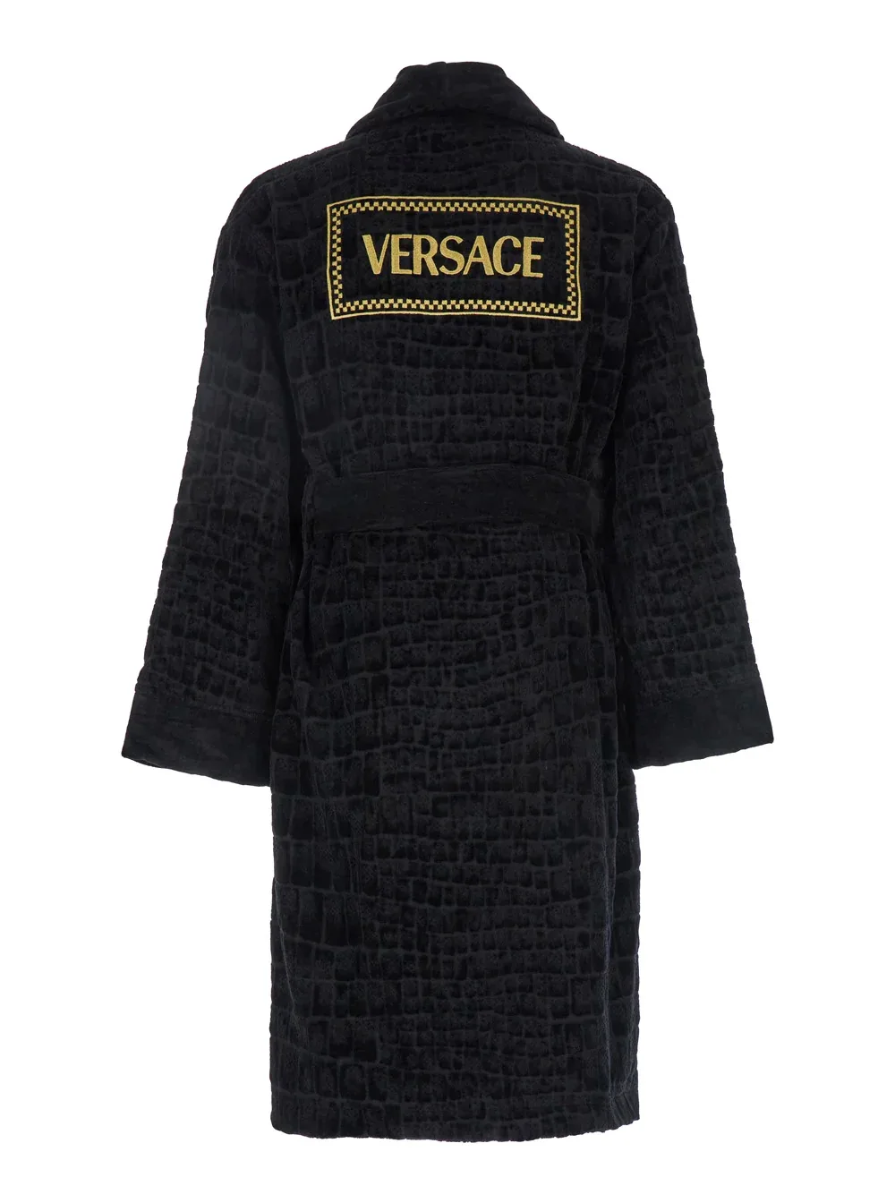 Medusa-Plaque Logo Bathrobe by Versace Home