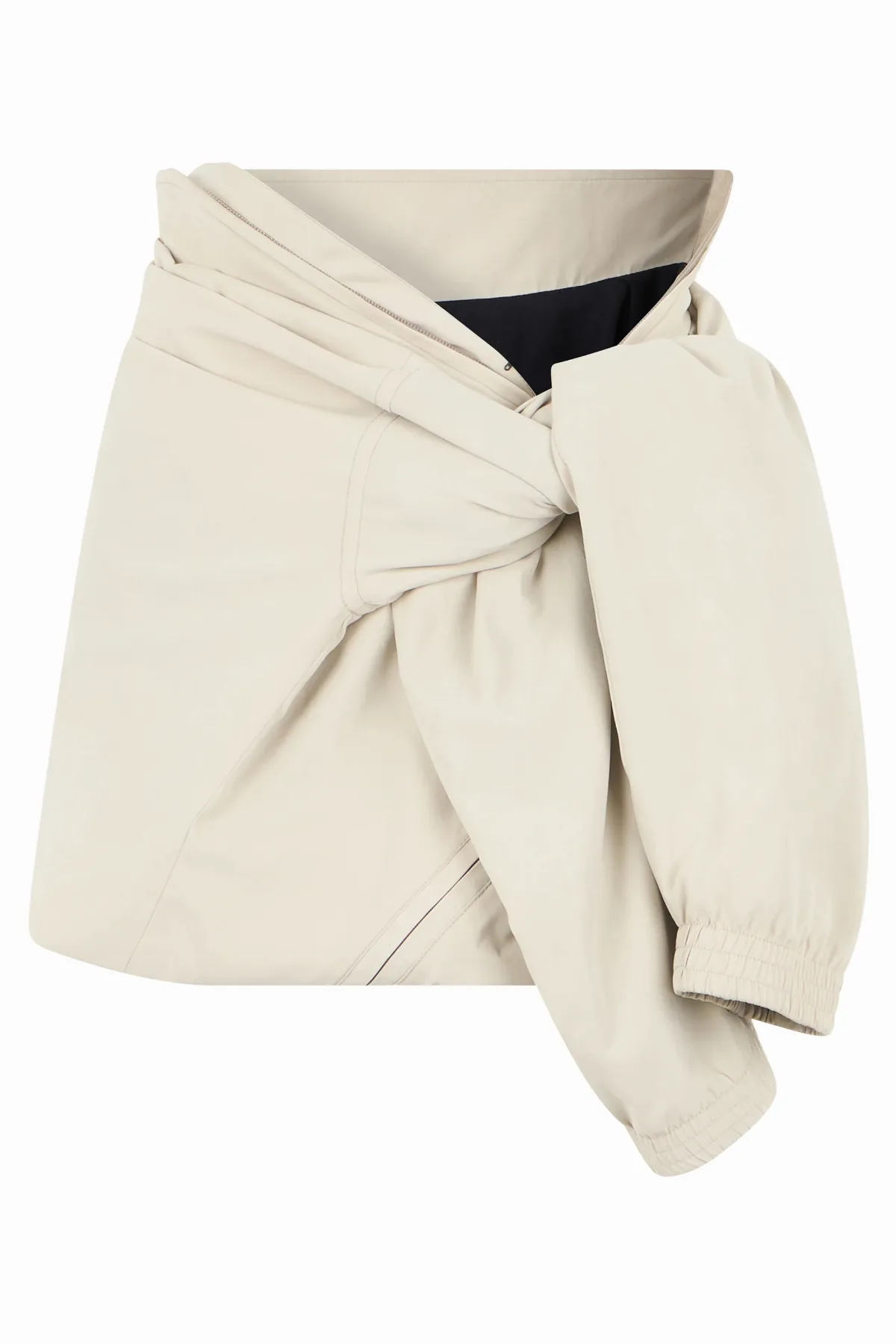 Side-Knot Technical Polyester Short Skirt by Balenciaga