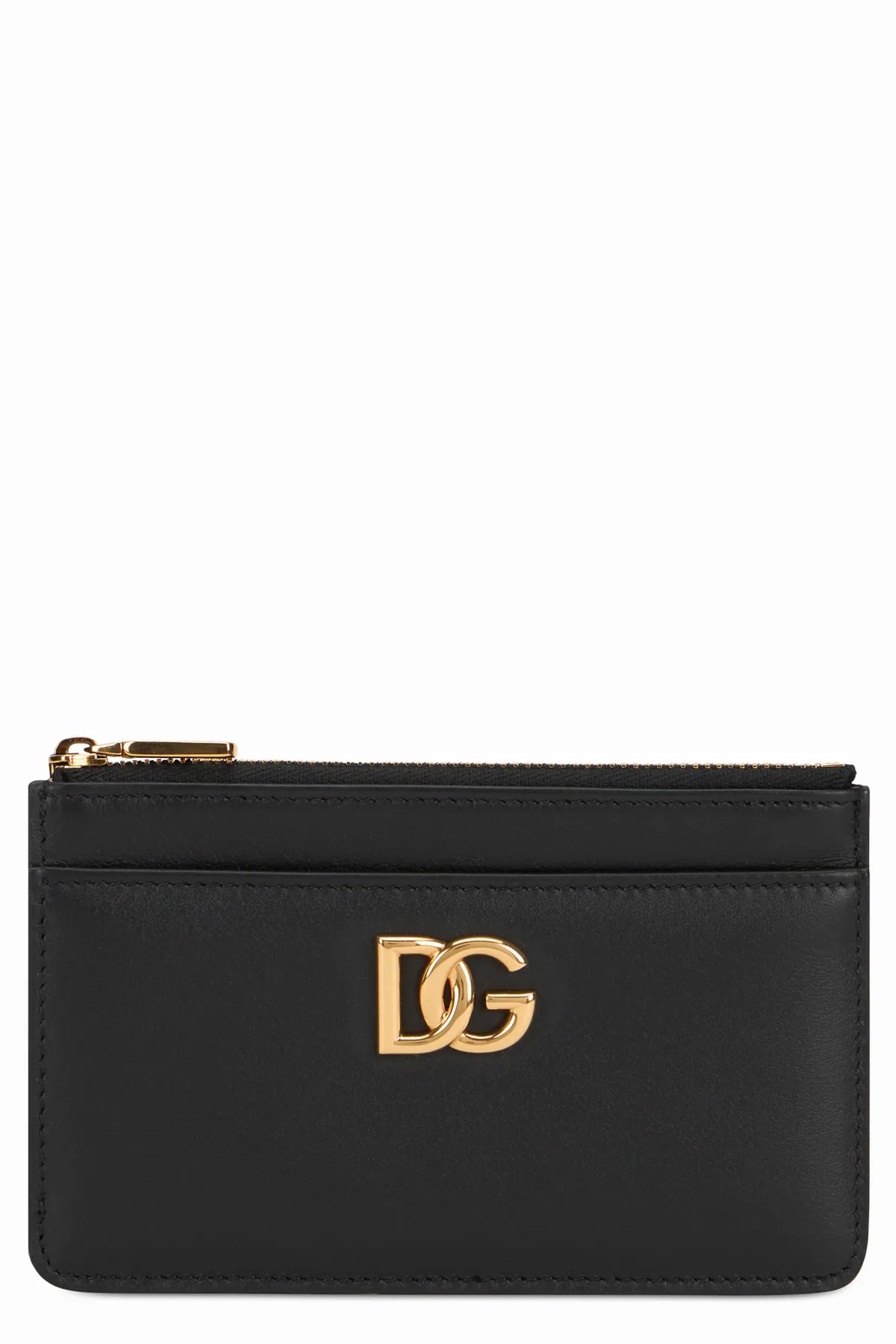 Calfskin with Zip Closure Card Case by Dolce & Gabbana