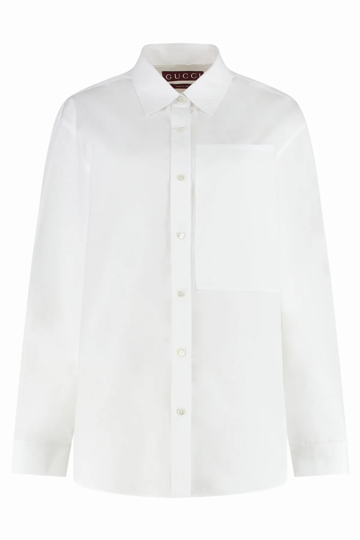Cotton Poplin with Tie Neck Shirt by Gucci