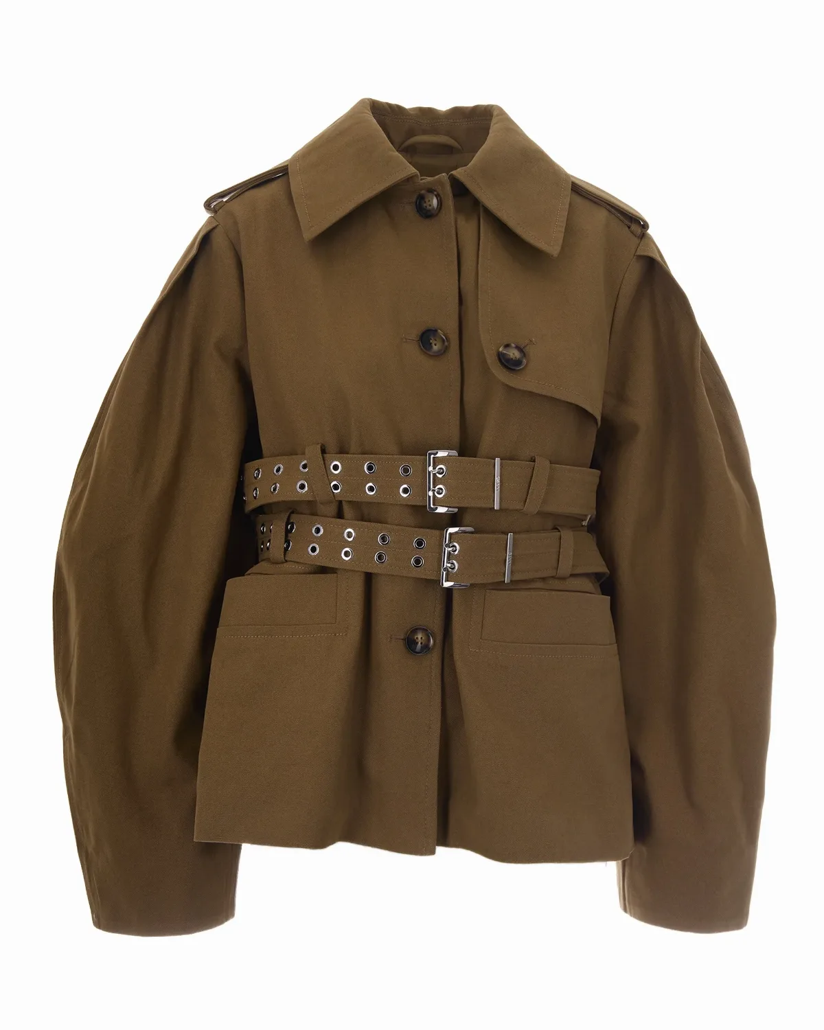 Peplum Canvas Jacket by Ganni