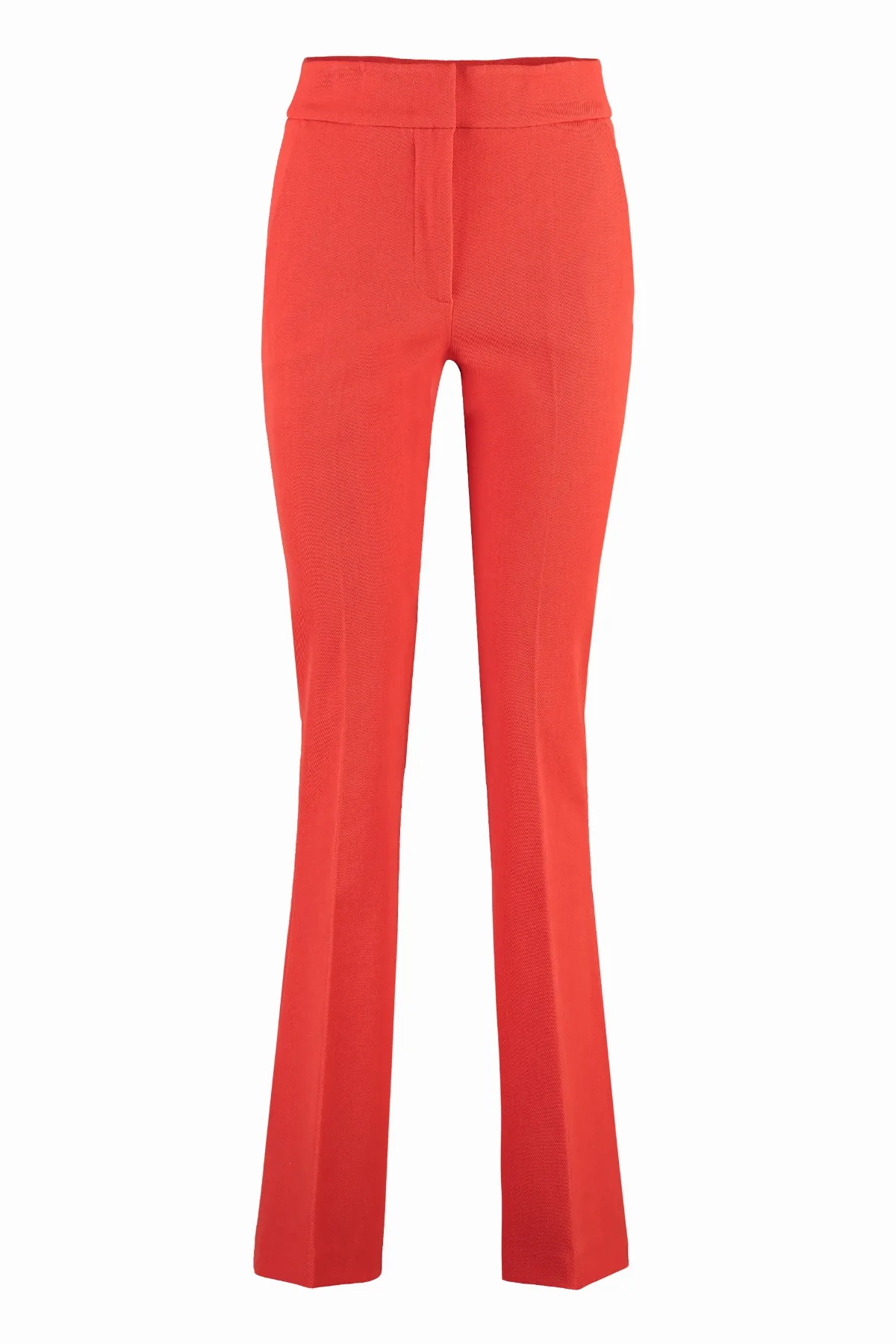 Virgin Wool Blend Flared Trousers by Genny