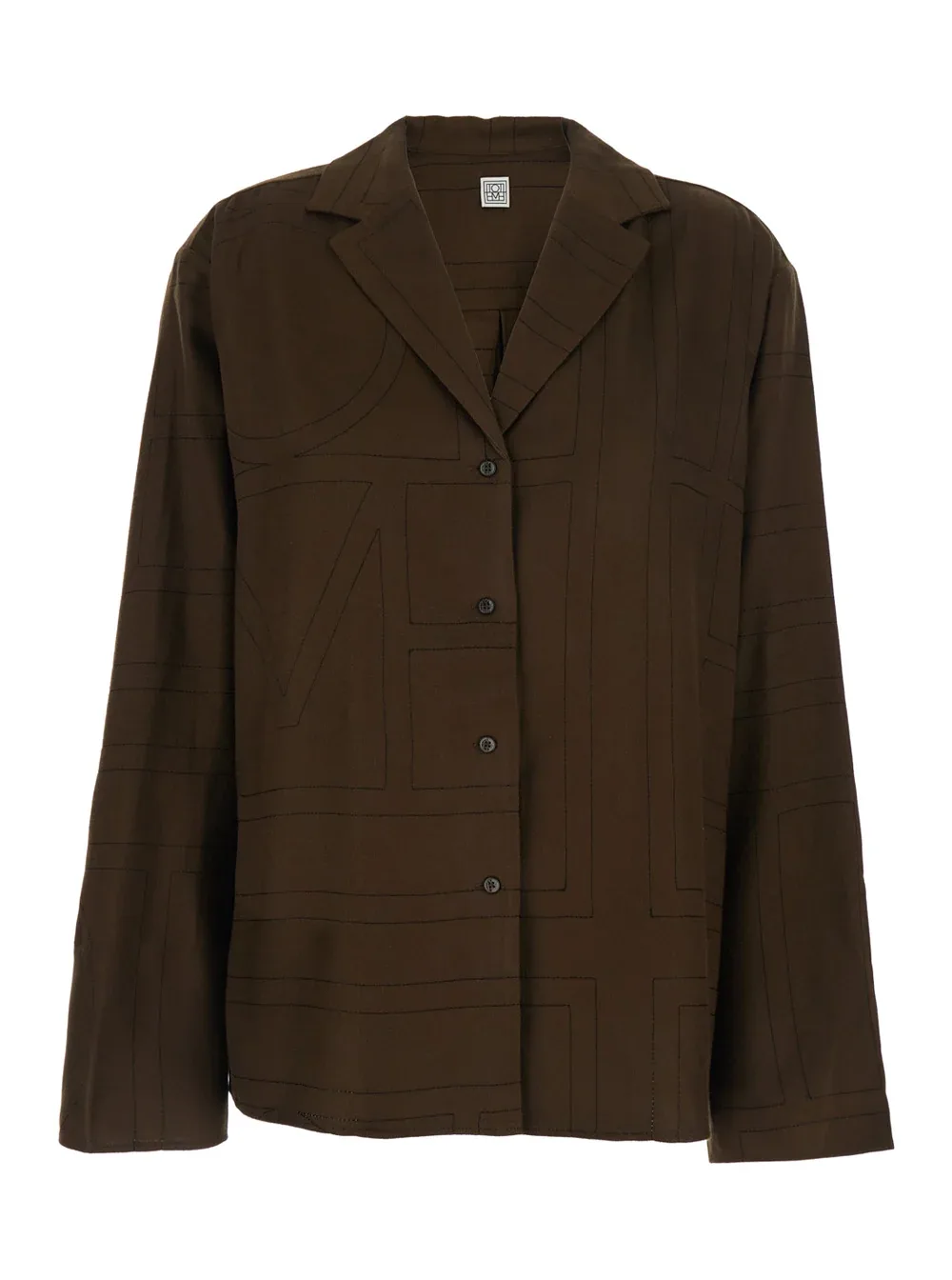 Modal Notched Revers Shirt by Toteme