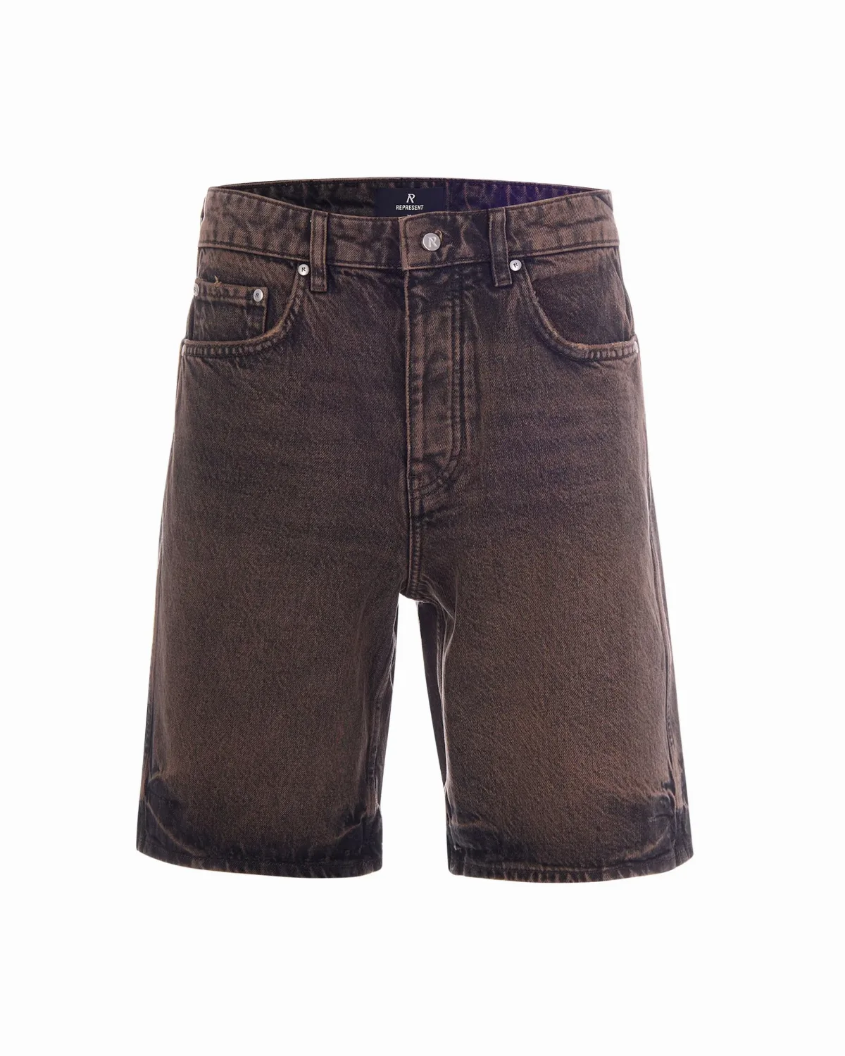 Rigid Denim Bermuda Shorts by Represent