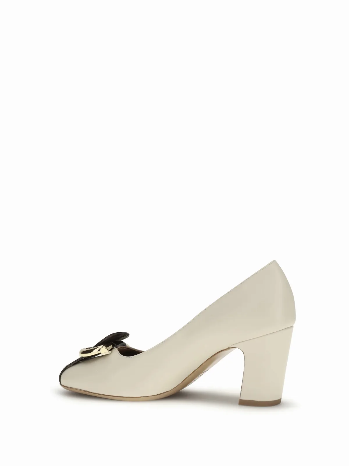 Gancini-Charm Calf Leather Pump by Ferragamo
