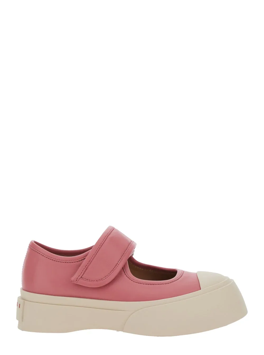 Chunky-Sole Leather Mary Jane Flat by Marni
