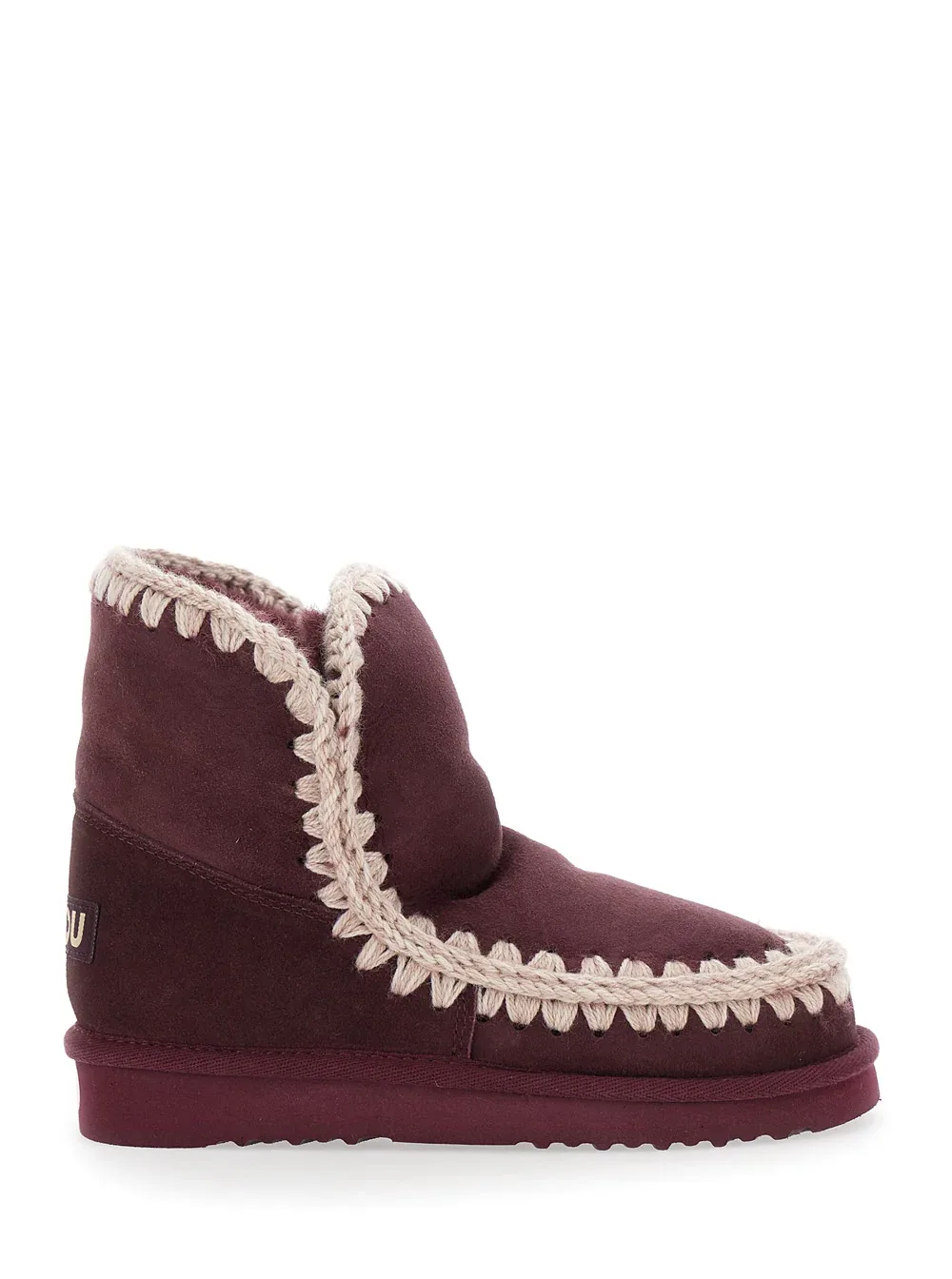 Suede Crochet-Trimmed Boot by Mou