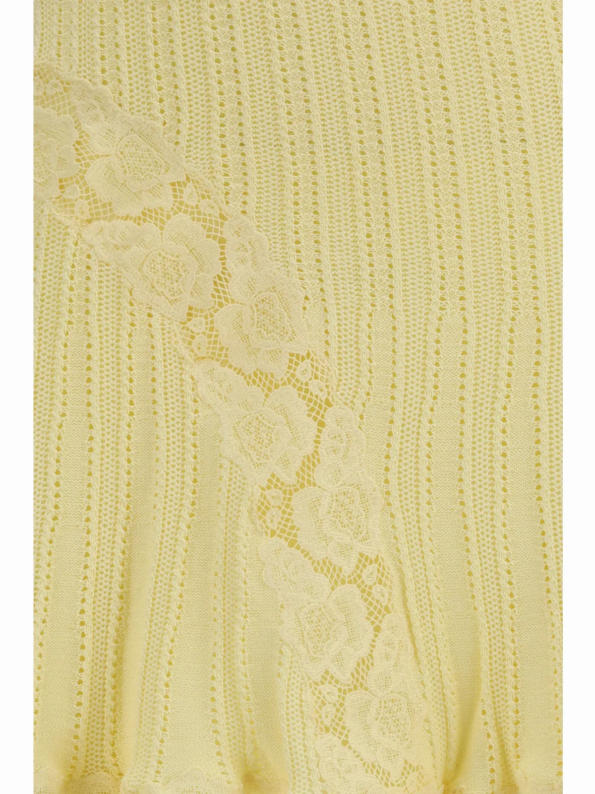 Pointelle Knit Lace-Trimmed Mini Skirt by Self-Portrait