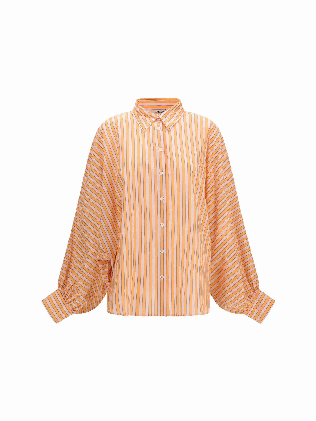 Striped Cotton Voile Shirt by Sosue