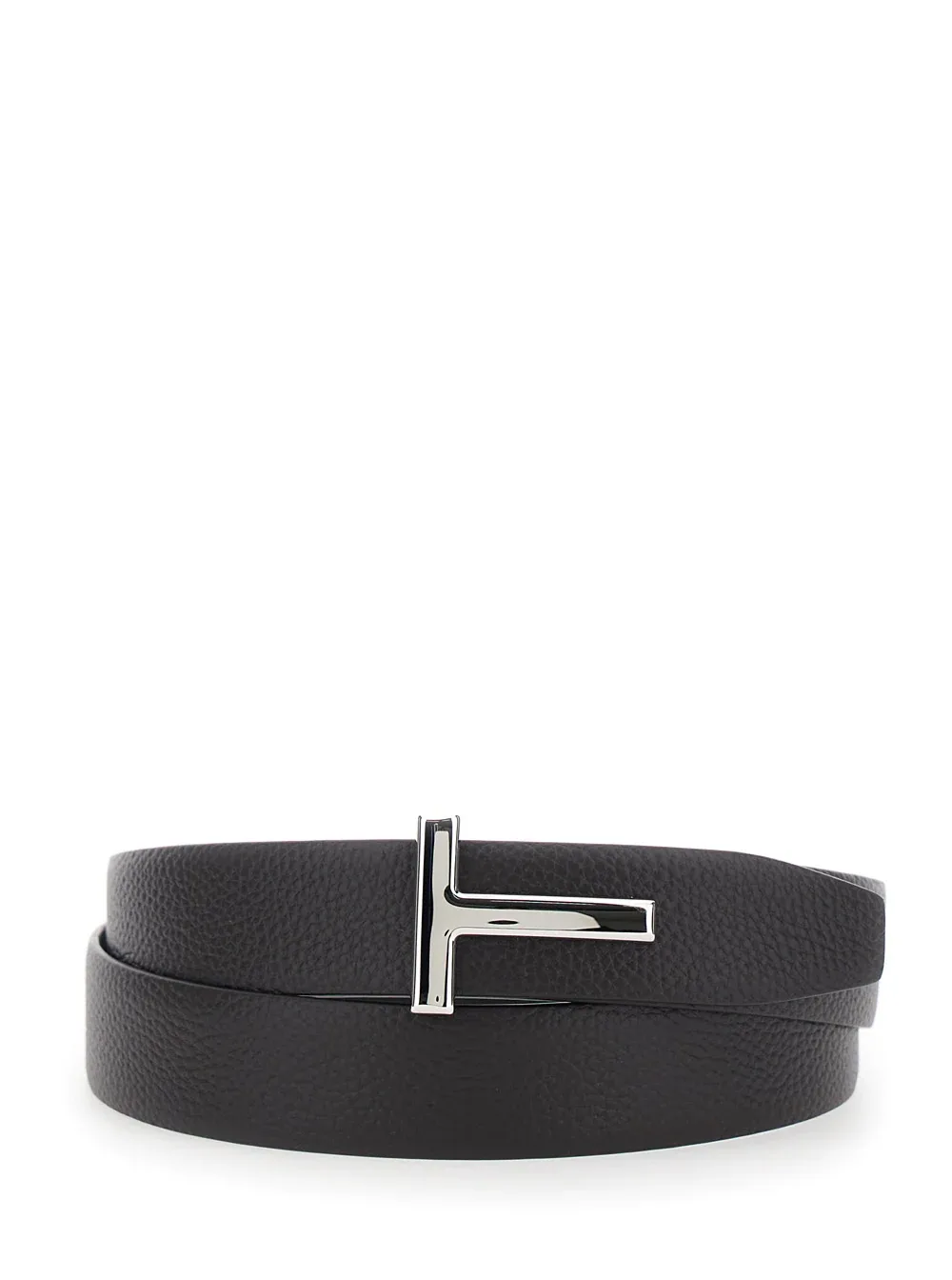 Leather T-Buckle Belt by Tom Ford