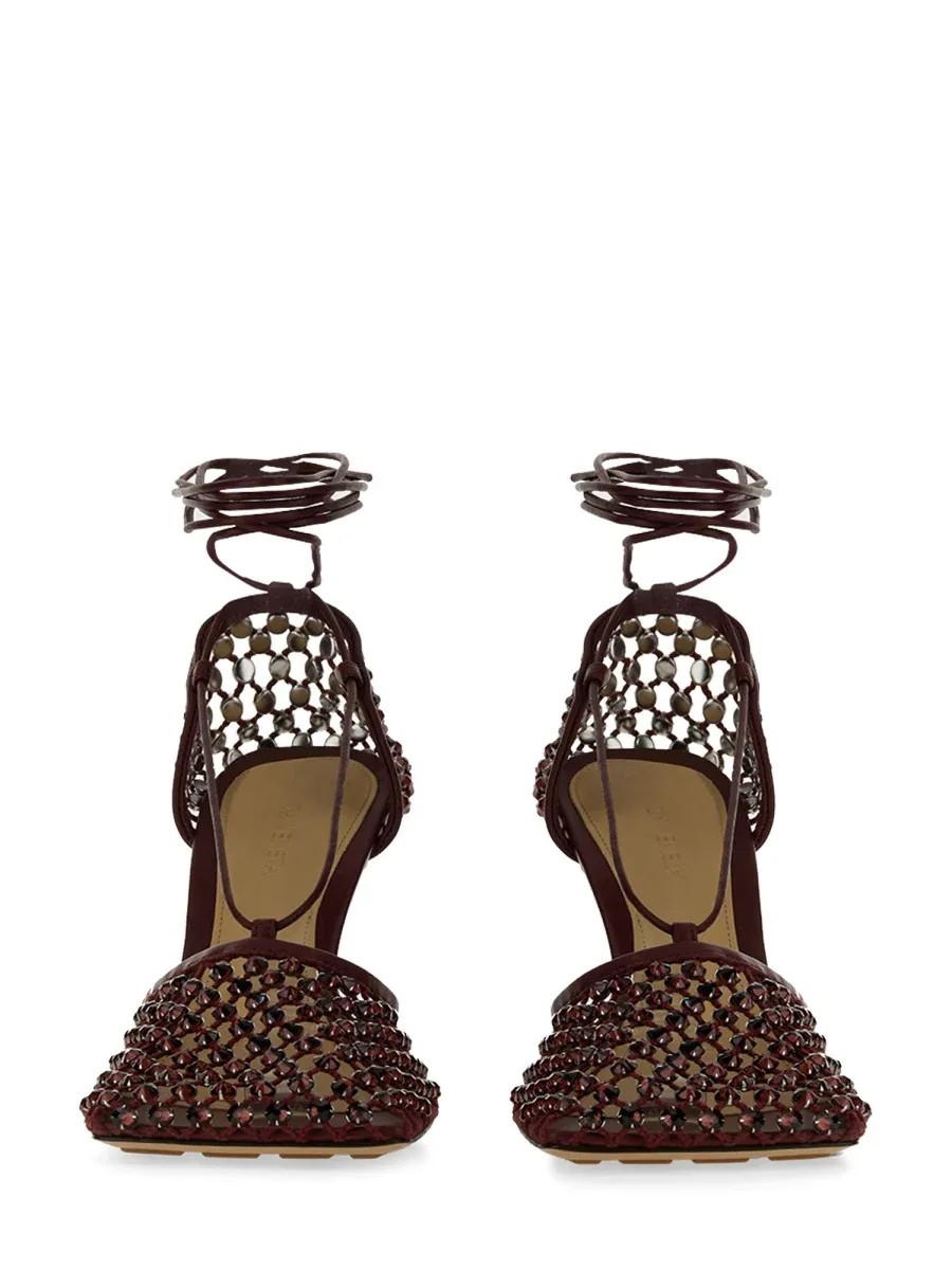 Leather-Wrapped Stiletto Sandal by Bottega Veneta