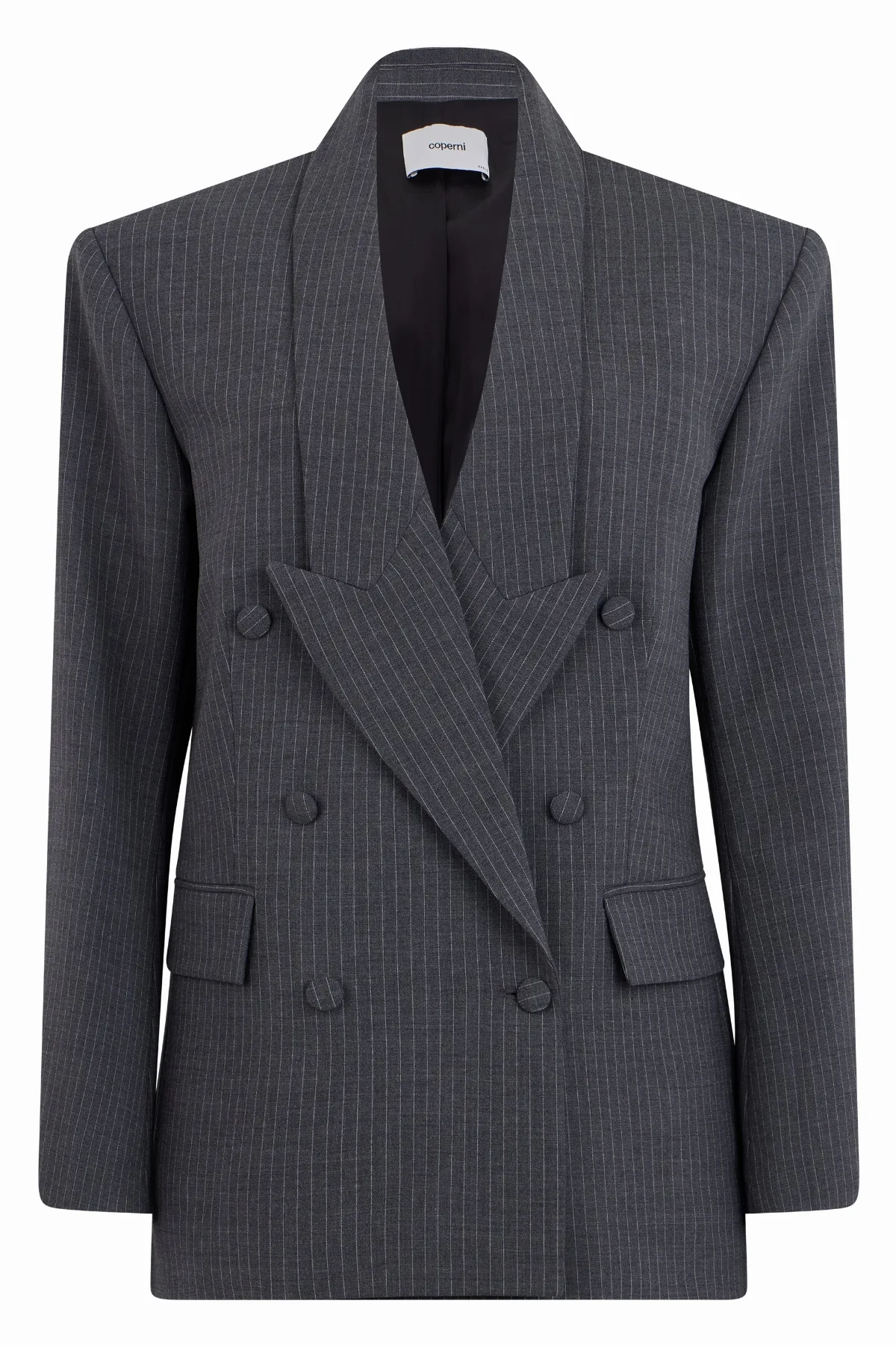 Double-Breasted Pinstriped Blazer by Coperni