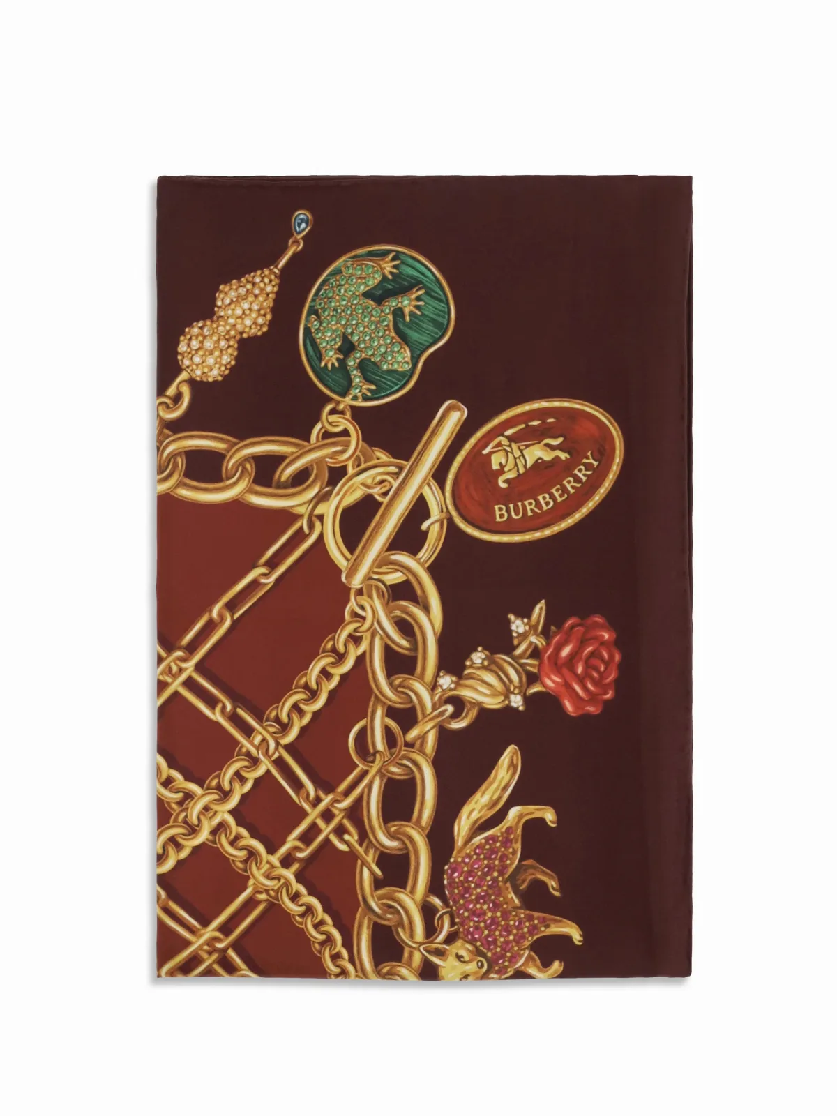 Jewellery-Print Silk Scarf by Burberry