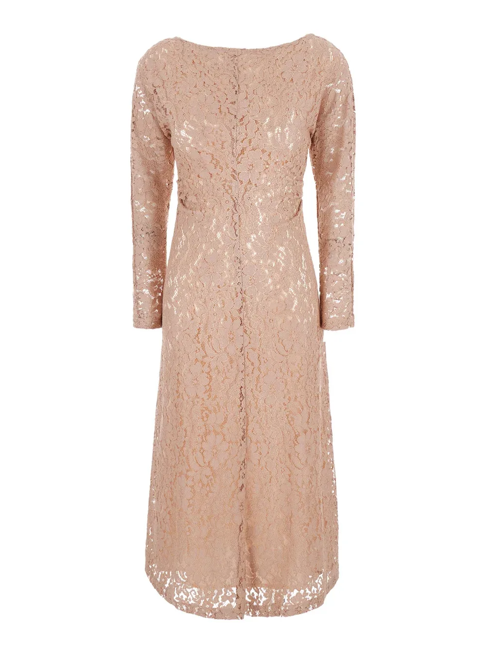 Lace-Sleeved Dress by Leplain