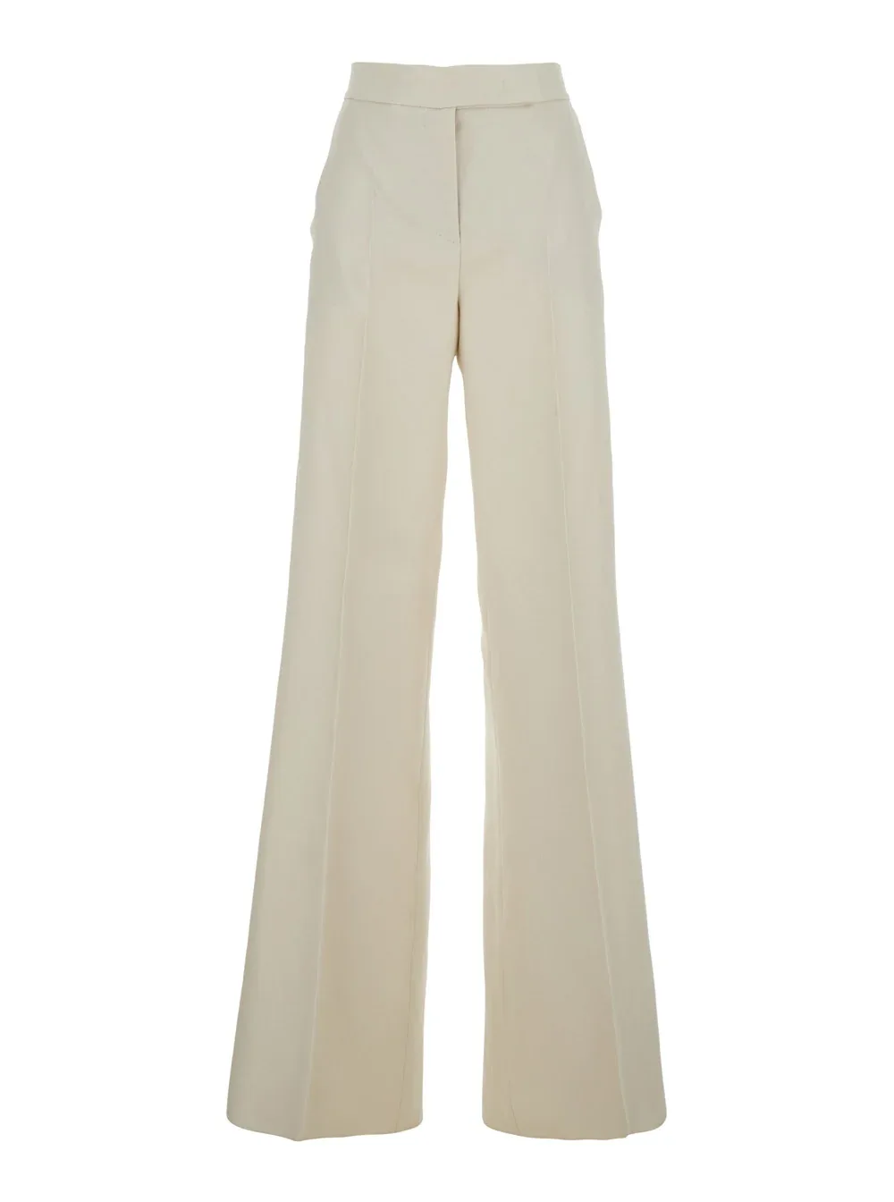 High-Waisted Linen Trousers by Max Mara