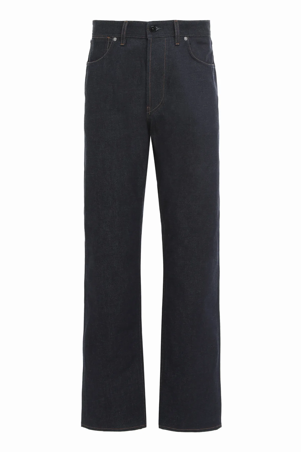 Five-Pocket Straight-Leg Denim Jeans