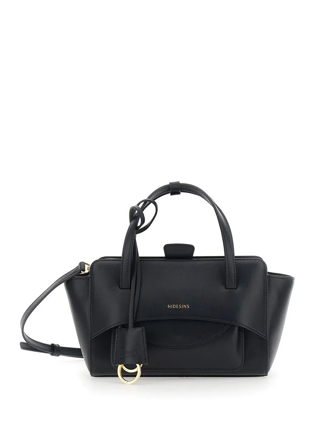 Structured Leather Top Handle Bag by Hidesins