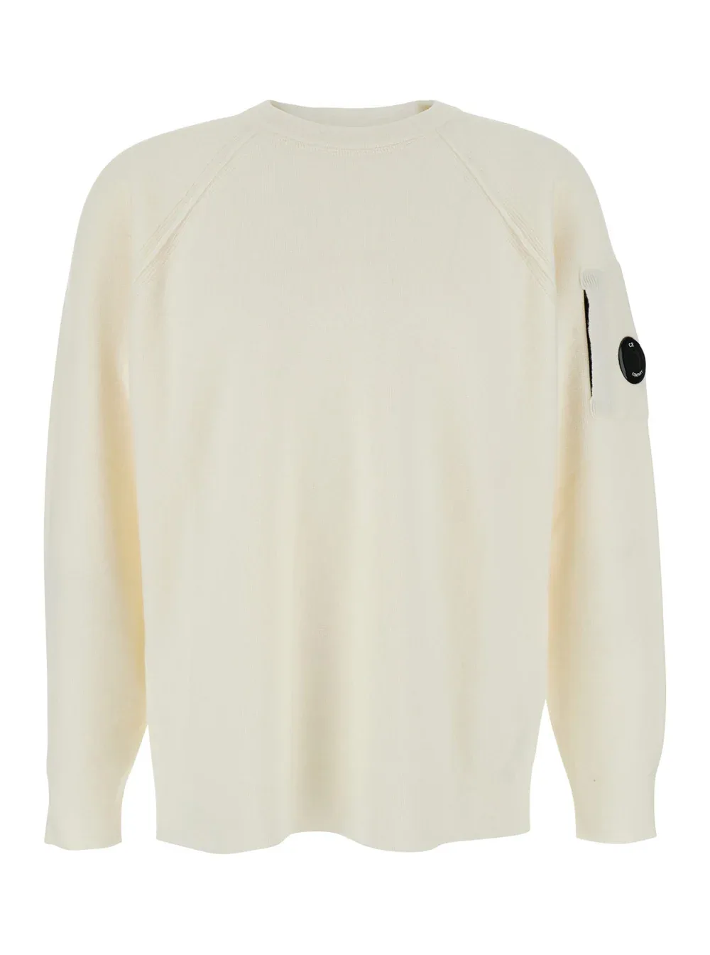 Logo-Patch Crewneck Wool Blend Sweater by C.P. Company