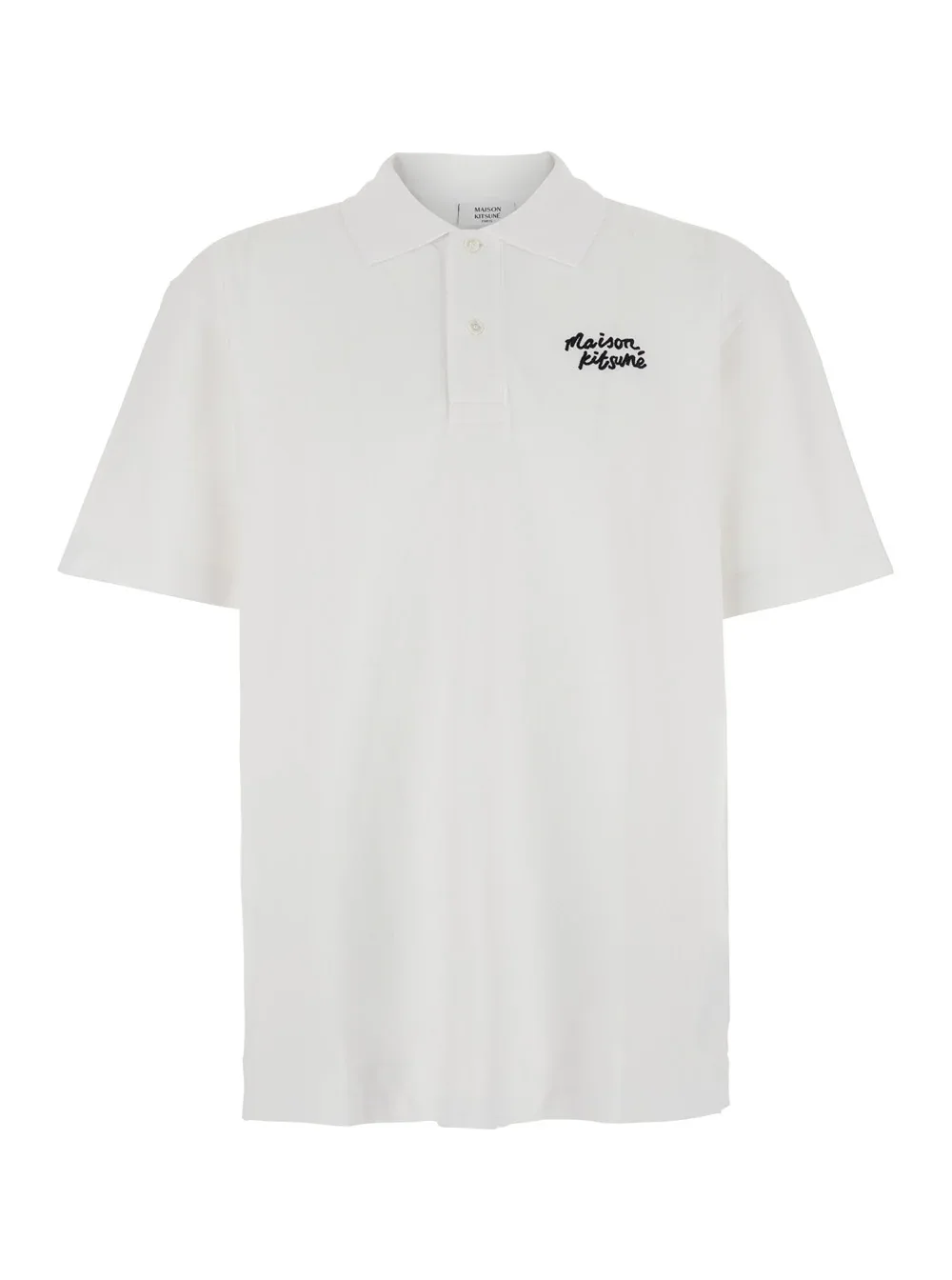 Organic Cotton Logo-Embroidered Polo Shirt by Maison Kitsuné